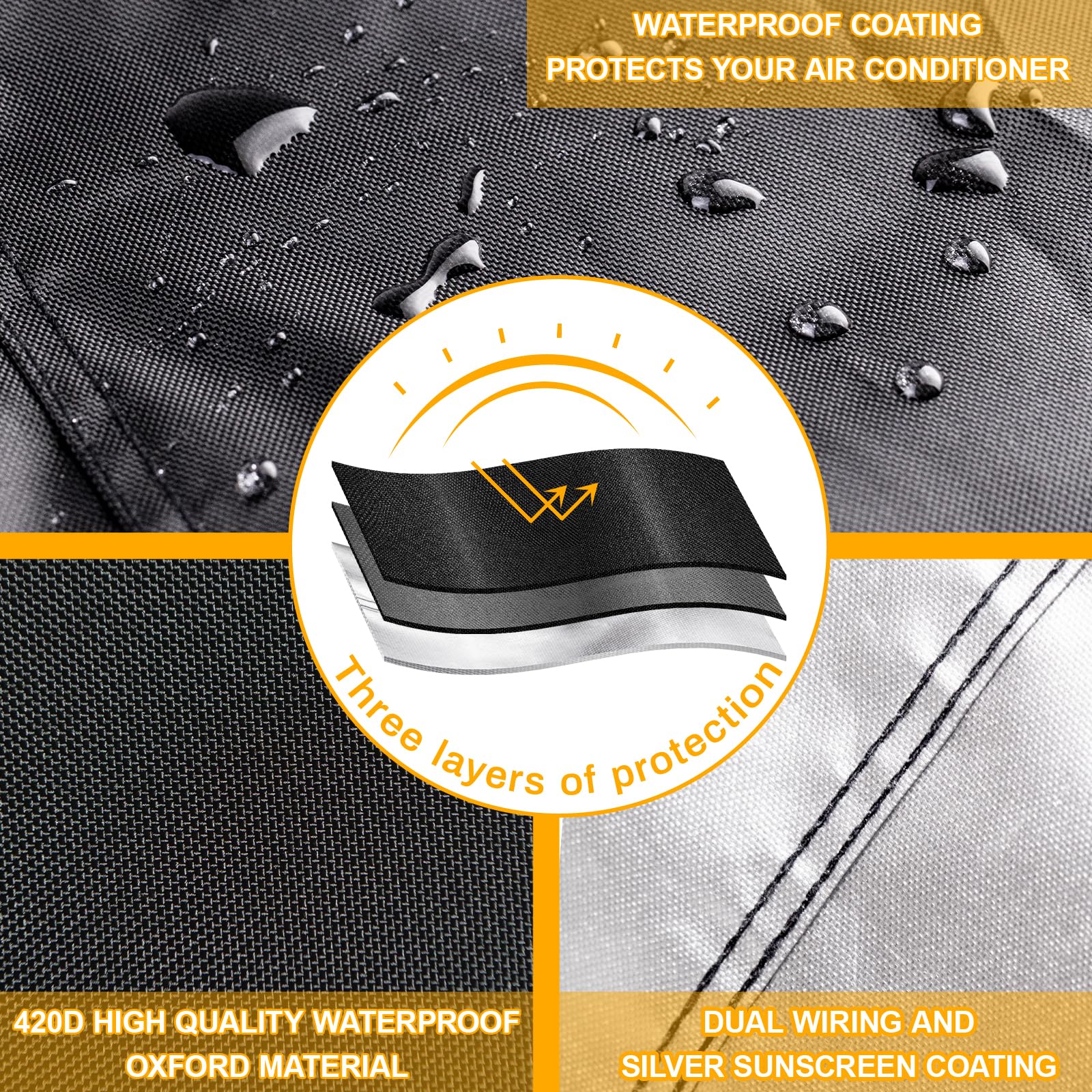 Air Conditioner Covers For Outside, Lapapaye Durable Air Conditioner Cover For Winter, Central Ac Covers For Outside Dust Proof