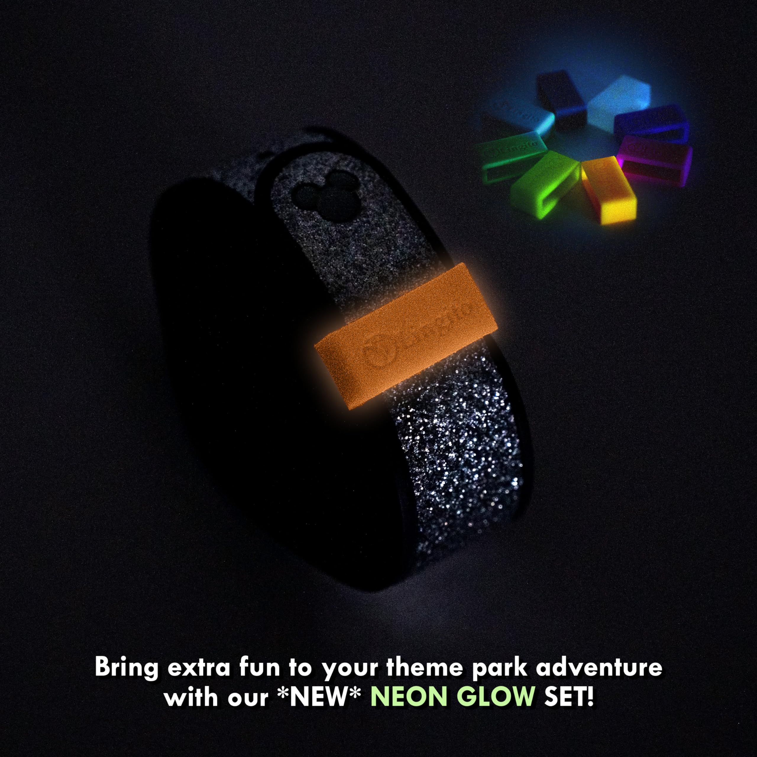 Magic Band Protectors, Multi Color Glow In The Dark Smart Watch Security Bands, Made For Fitbit Charge, Charge Hr, Garmin Vivofi