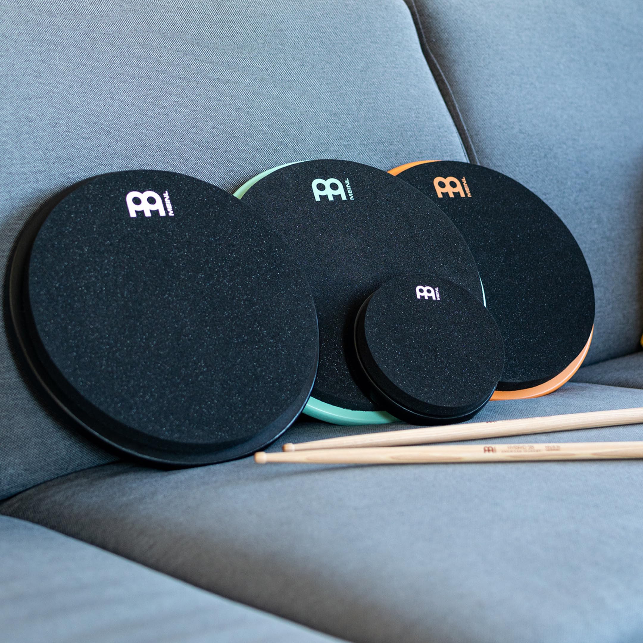 Meinl Cymbals 6 Marshmallow Drum Practice Pad For Ultra-Quiet Sticking, Medium Rebound And Mountable On Cymbal Stands (Mmp6Sf)