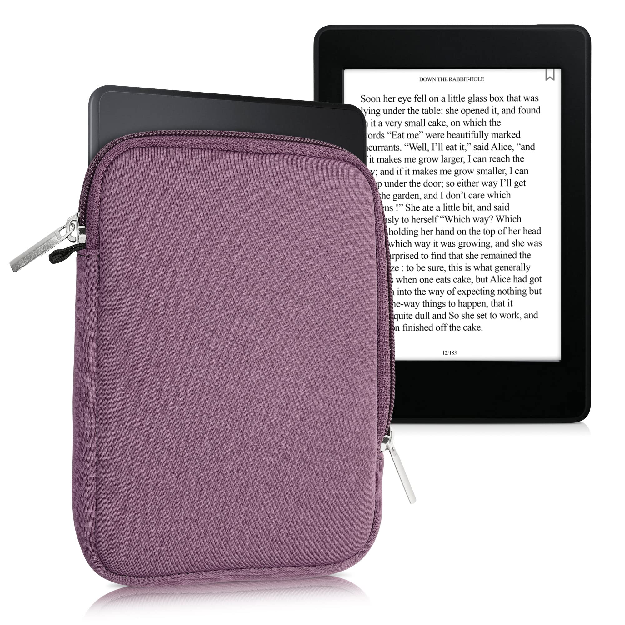 Kwmobile Neoprene E Reader Pouch Size 6'' Ereader   Universal Ebook Sleeve Case With Zipper   Lavender
