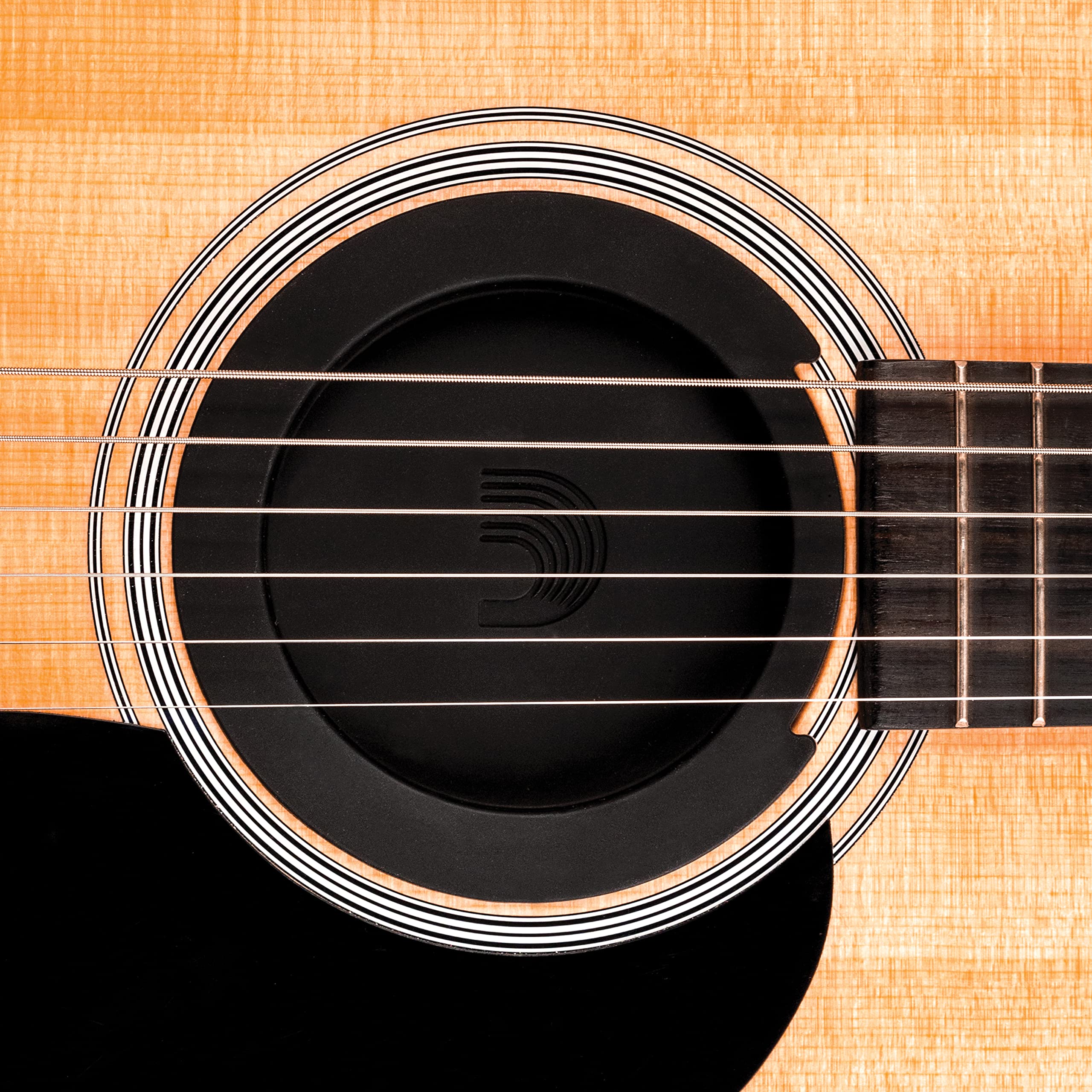 Daddario Accessories Screeching Halt Acoustic Guitar Soundhole Cover   Acoustic Guitar Accessories   Eliminates Feedback,Black