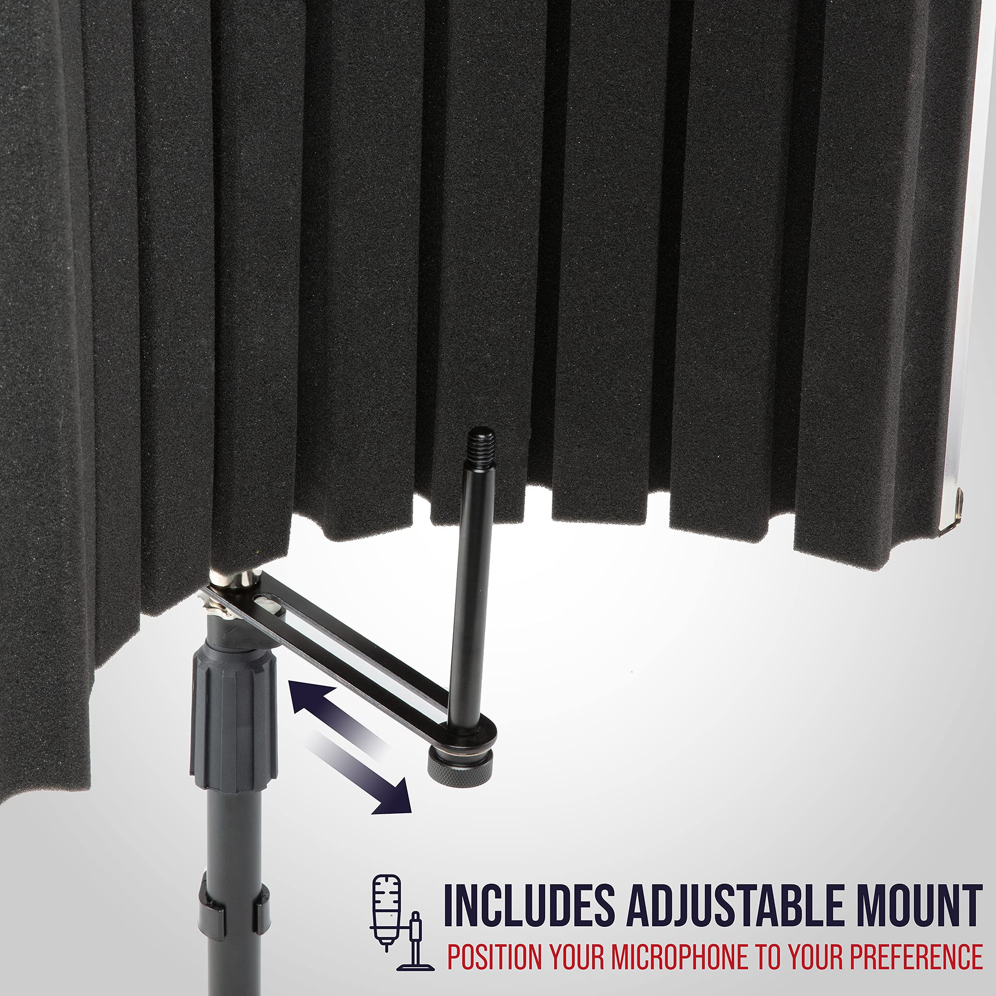 Lyxpro Vri 30 Sound Absorbing And Vocal Booth Recording Microphone Isolation Shield Panel For Home Office And Studio Portable &