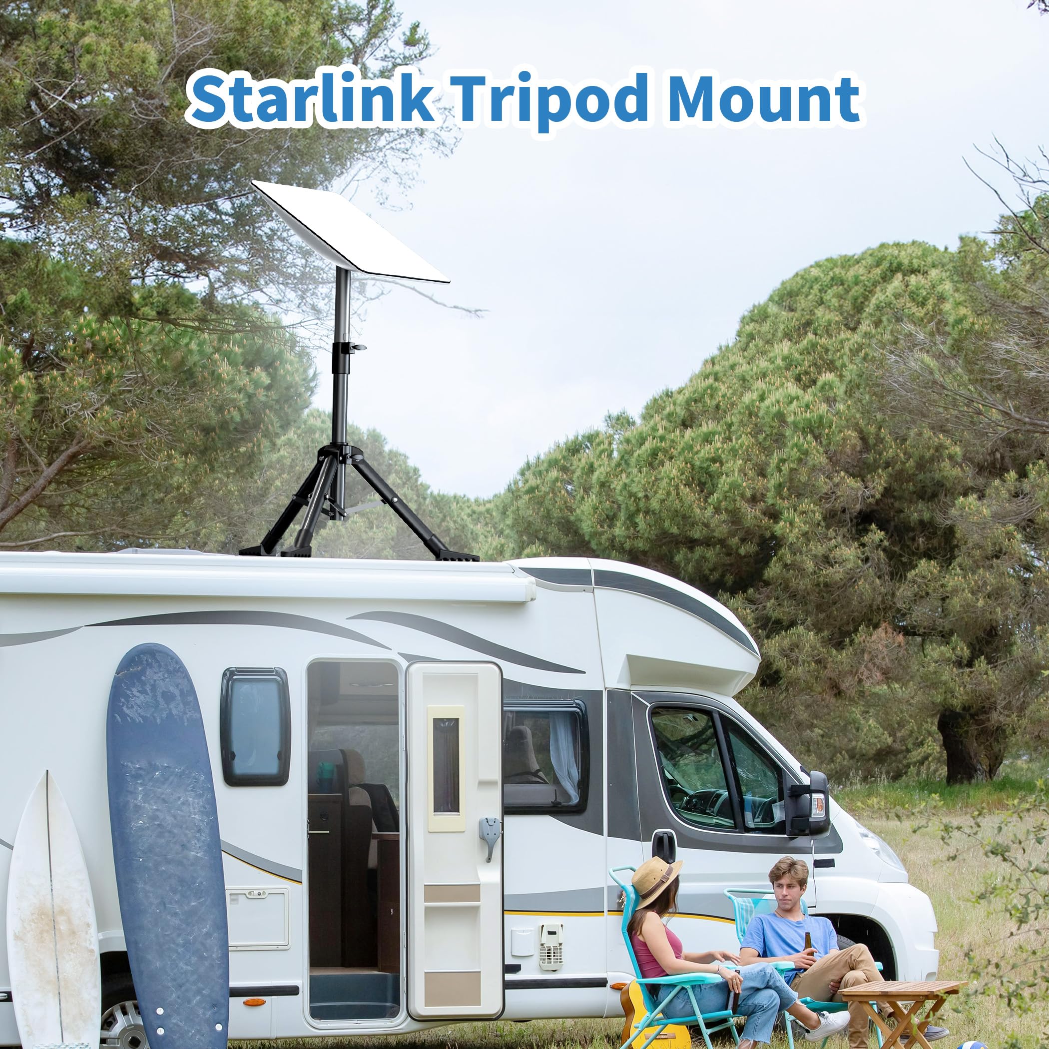 Starlink Tripod Mount For Starlink V2 / V1 Rectangular, Outdoor Portable Starlink Mounting Kit, Tripod Stand
