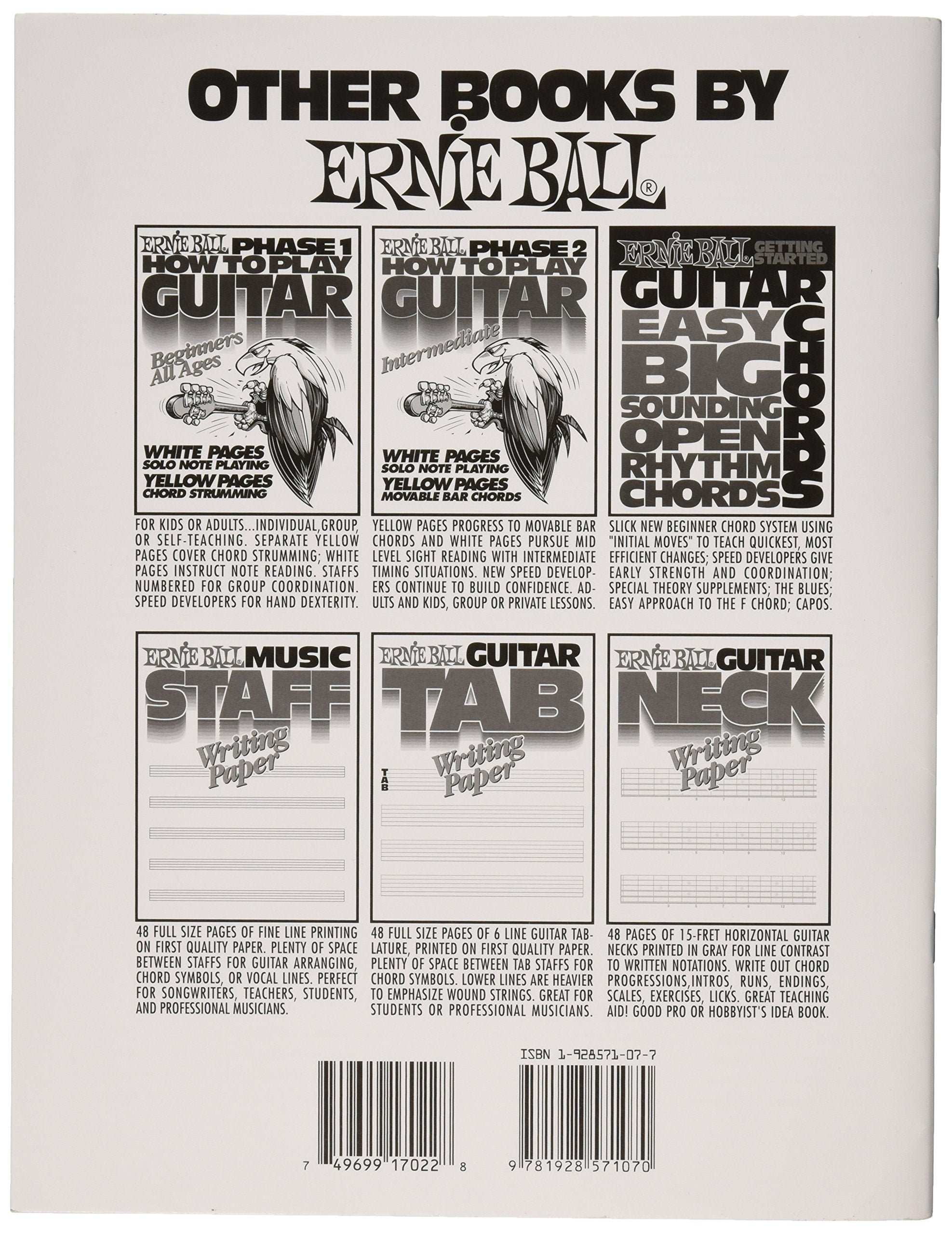 Ernie Ball Bass Tab Writing Paper (P07022)