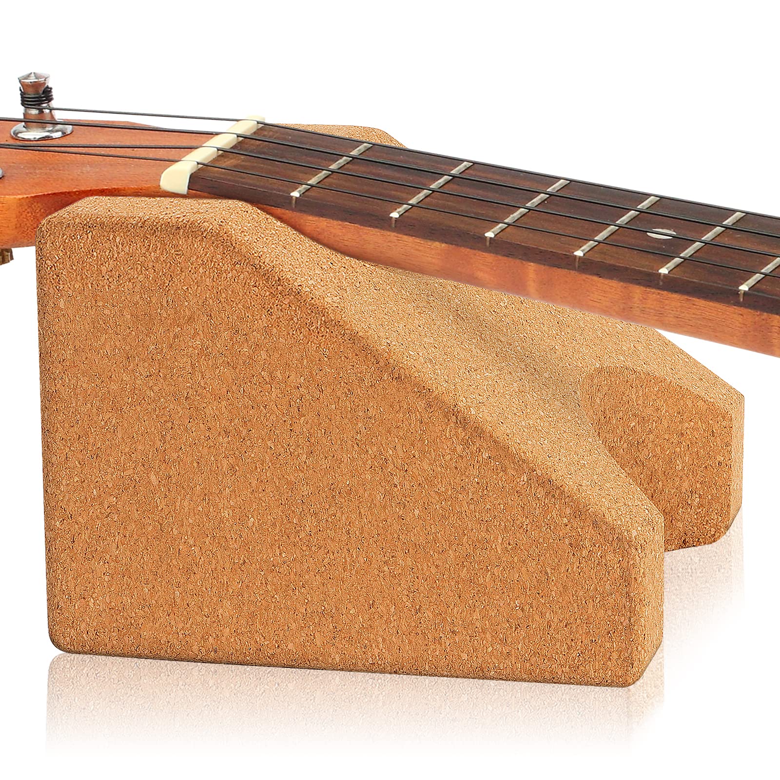 Actomall Cork Guitar Neck Rest, Guitar Neck Cradle Support Pillow, Guitar Accessories For Repair, Maintenance, Cleaning, String