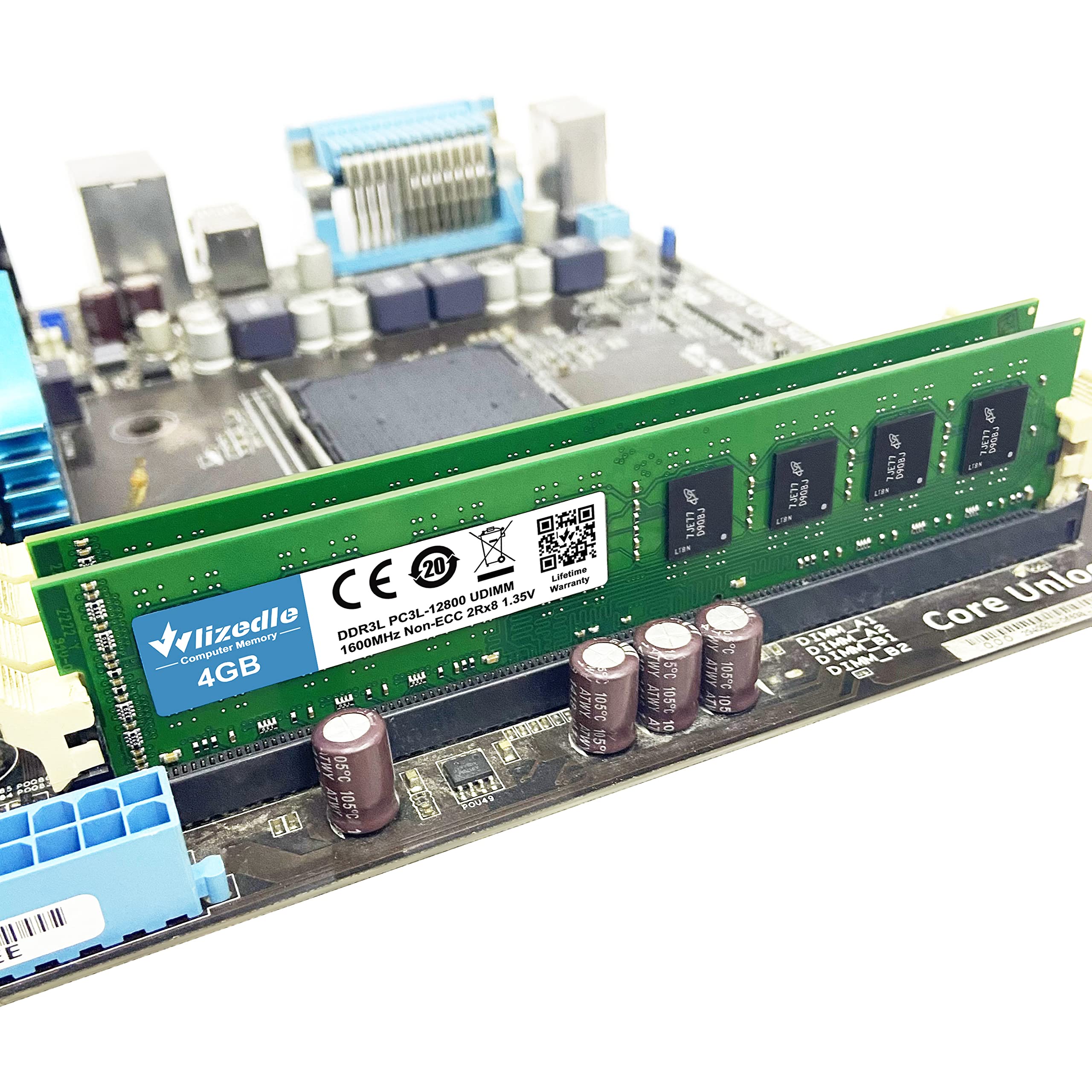 Ddr3/Ddr3L 8Gb Kit(2X4Gb) Ram 1600Mhz Cl11 Dimm Wlizedle Desktop Memory Pc3 12800/Pc3L 12800 240 Pin 1.35V/1.5V 2Rx8 Dual Rank C