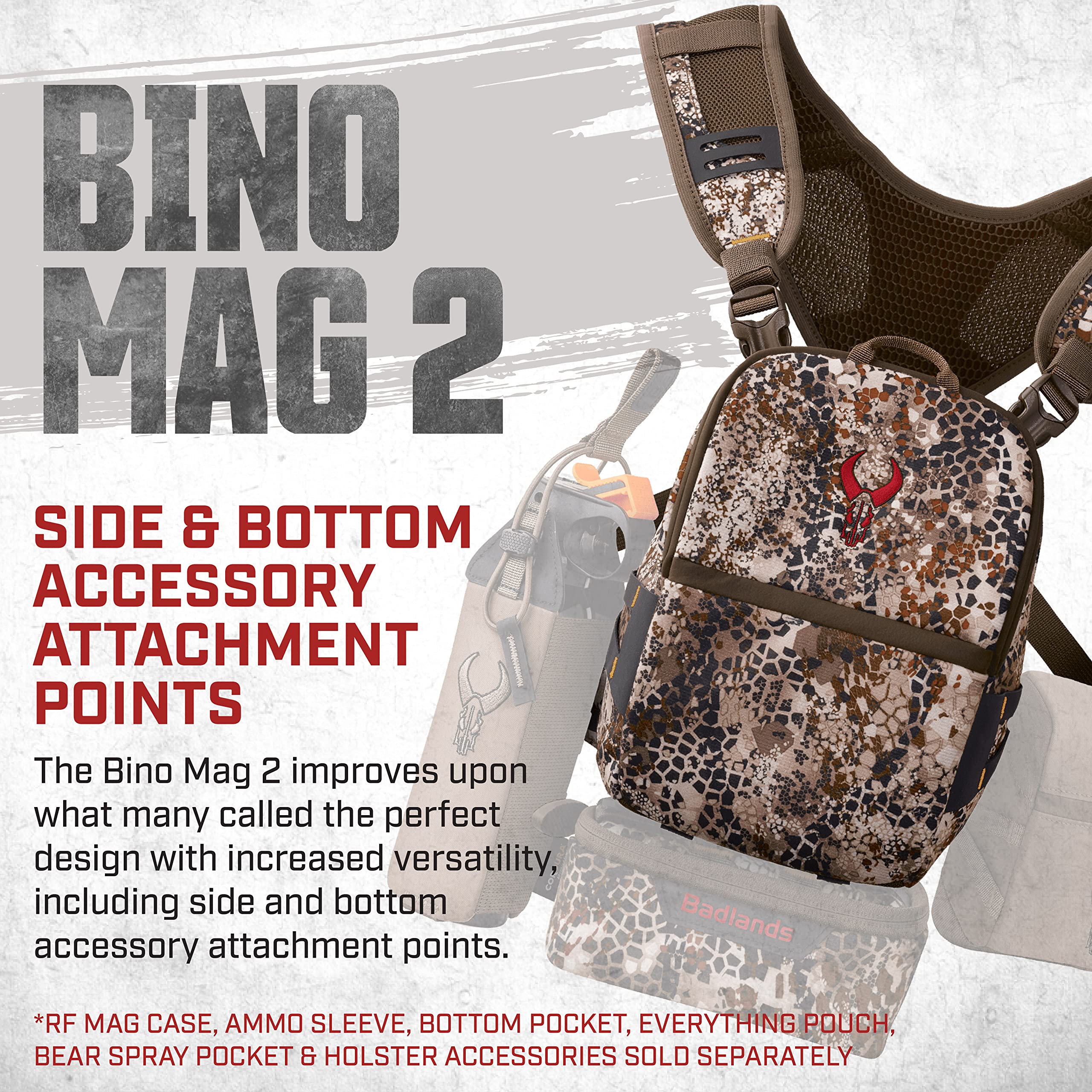 Badlands Bino Mag 2 | Modular Binocular Harness System For Optimal Performance And Durability, Approach, Medium