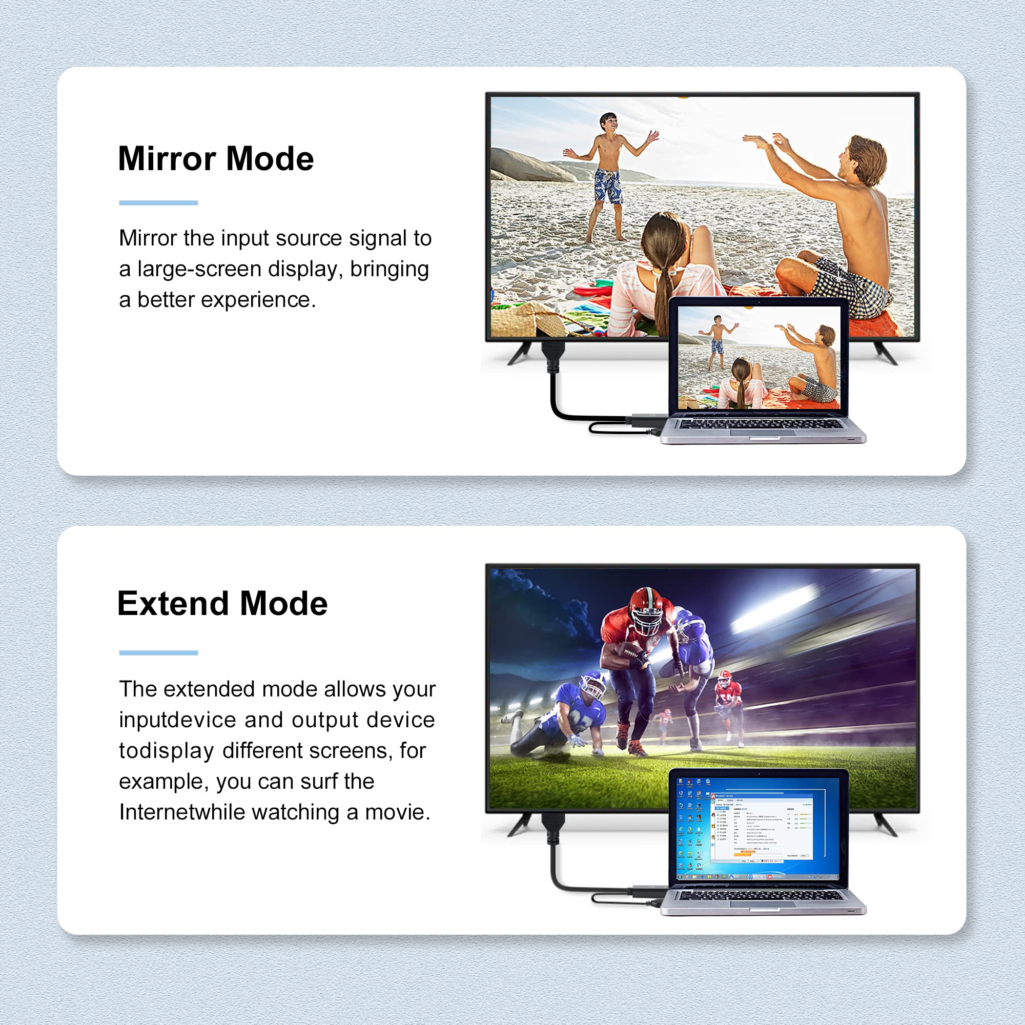 Ferrisa 4K@60Hz Hdmi To Displayport Cable Adapter/Converter With Usb Power, Male To Female Hdmi To Dp Adaptor For Monitor, Support Hdmi2.0 Hdcp2.2, Compatible With , Ps5, Ns, Mac Mini(Not Usb Port)