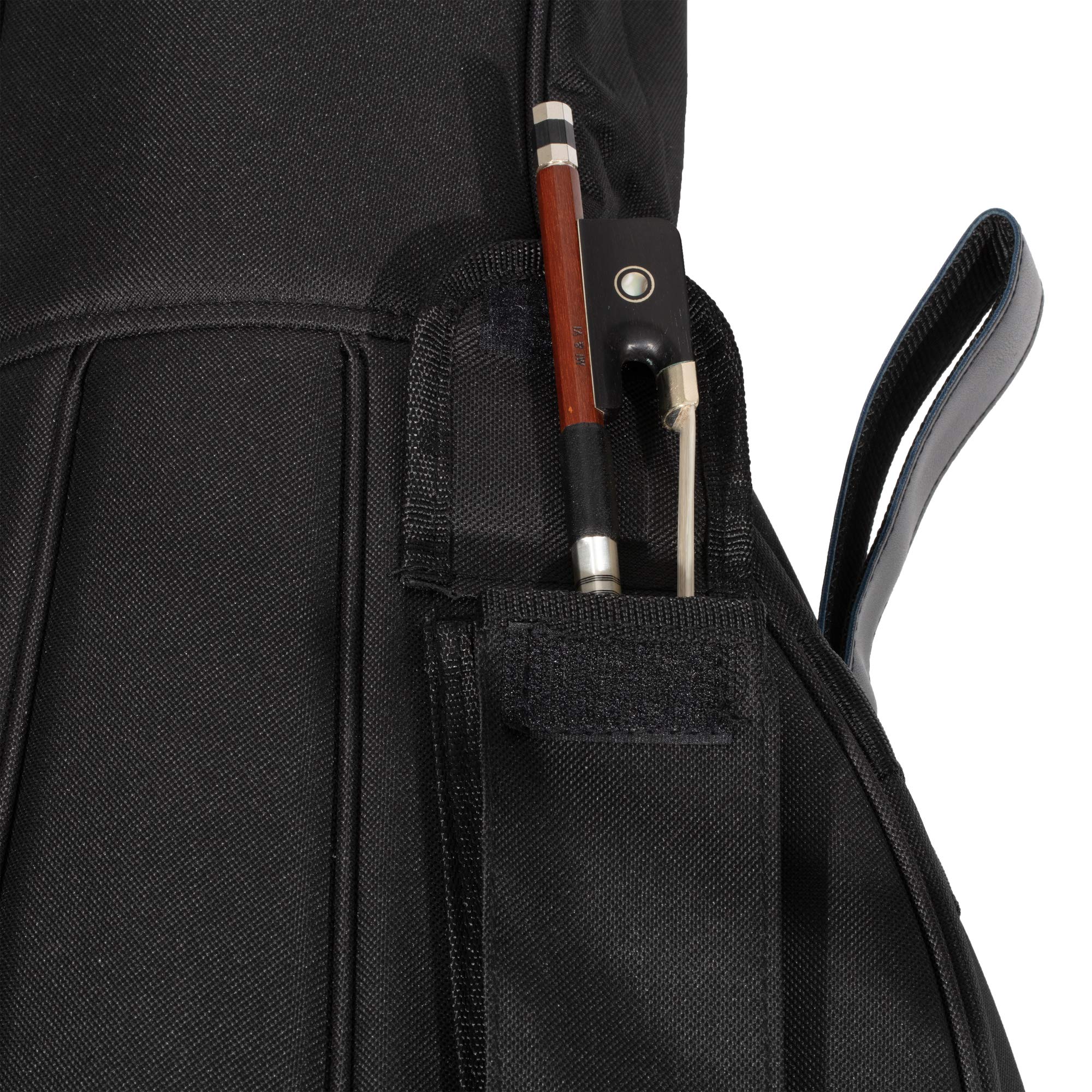 Mi&Vi Cb-5001 Cello Soft Case Travel Gig Bag (1/2 & 2/4 Size) With Multiple Pockets And Adjustable Backpack Straps | 12Mm Thick