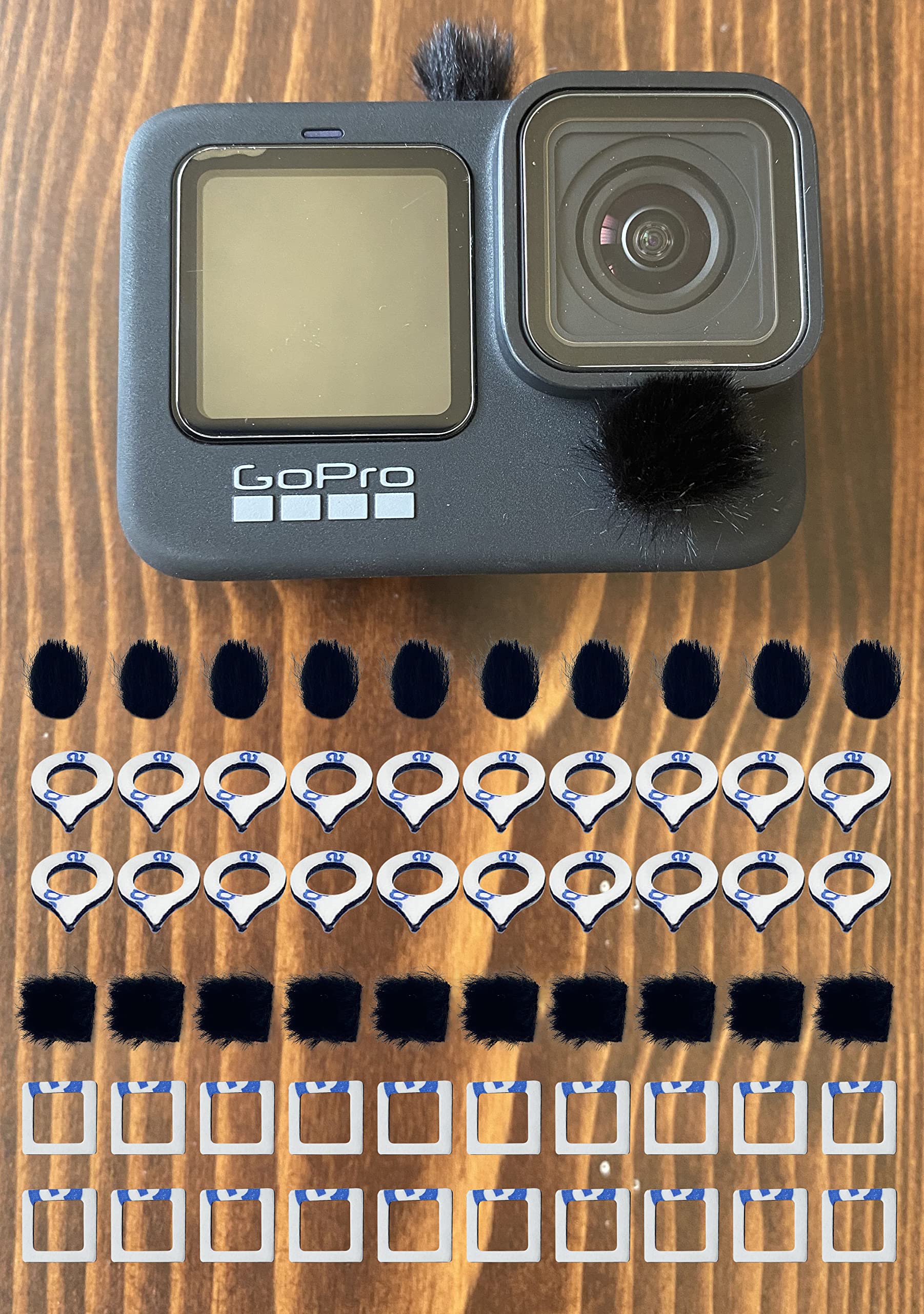 Camera Mic Wind Muff For Go Pro Hero 9 10 Dead Cat Windscreen Microphone Cover For Series Of Go Pro Hero (Black)