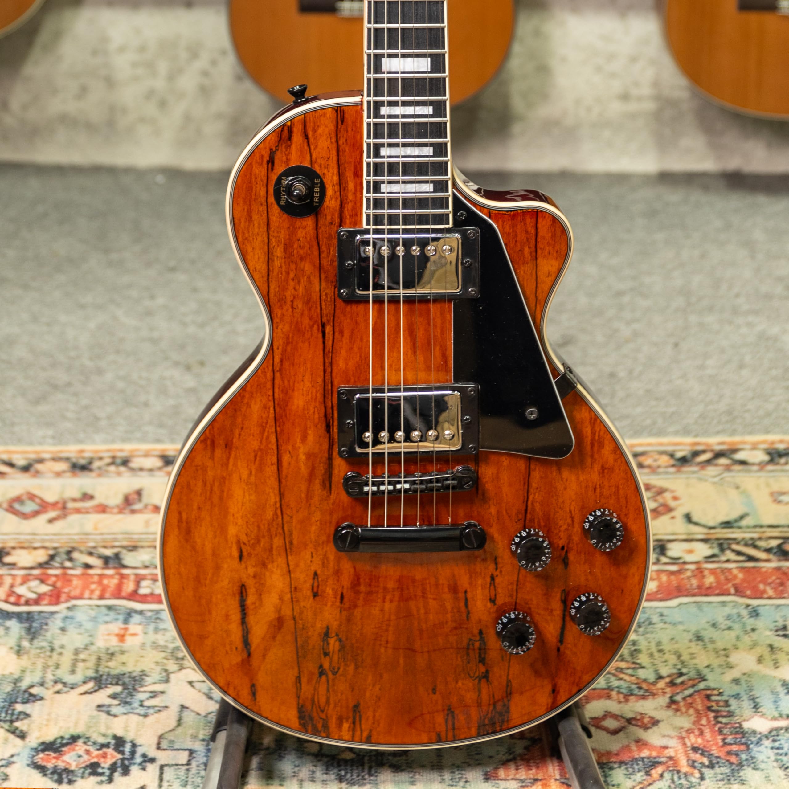 Tario Electric Guitar Spalted Maple Top With Okoume Body Maple Neck