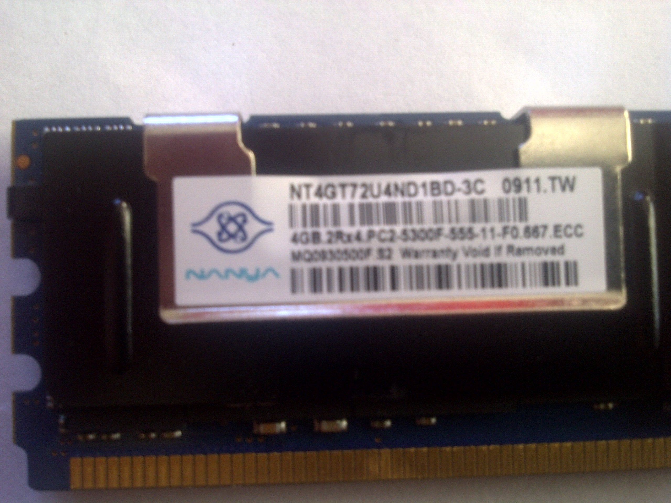 Dell Memory 8GB (2x4GB) PC2 5300 SNP9F035CK2/8G