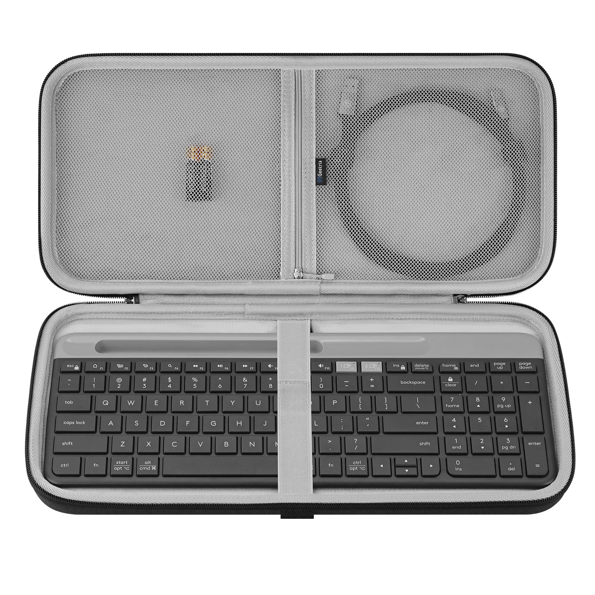 GEEKRIA Keyboard Hard Shell Protective Travel Case, Compatible with Logitech MK470 Slim Wireless Keyboard and Mouse Combo, Logit