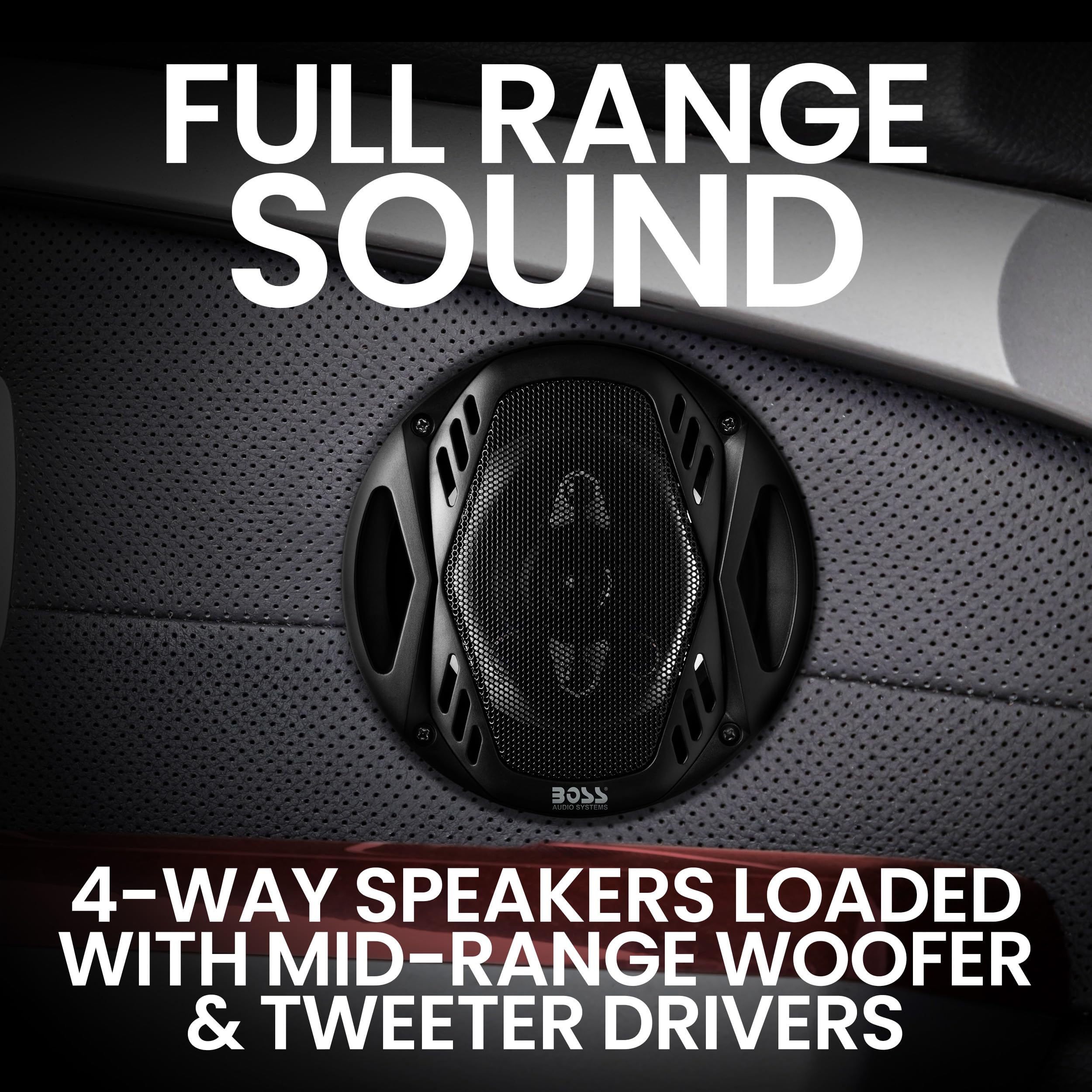Boss Audio Systems Nx654 Car Speakers   400 Watts Per Pair, 200 Watts Each, 6.5 Inch, Full Range, 4 Way, Sold In Pairs