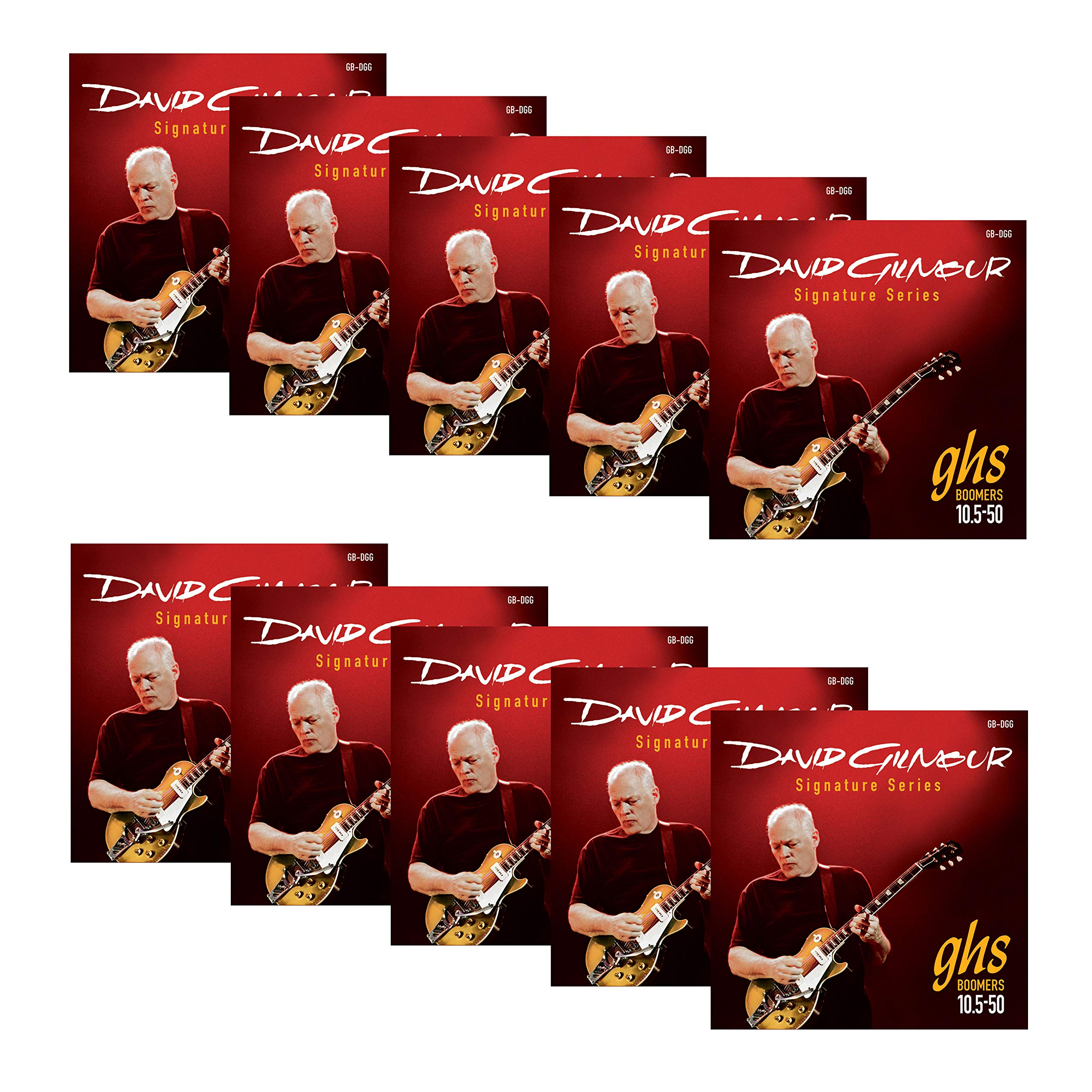 Ghs Strings Gb Dgg David Gilmour Signature Series (Red), Nickel Plated Electric Guitar Strings (.010 1/2 .050)   10 Sets