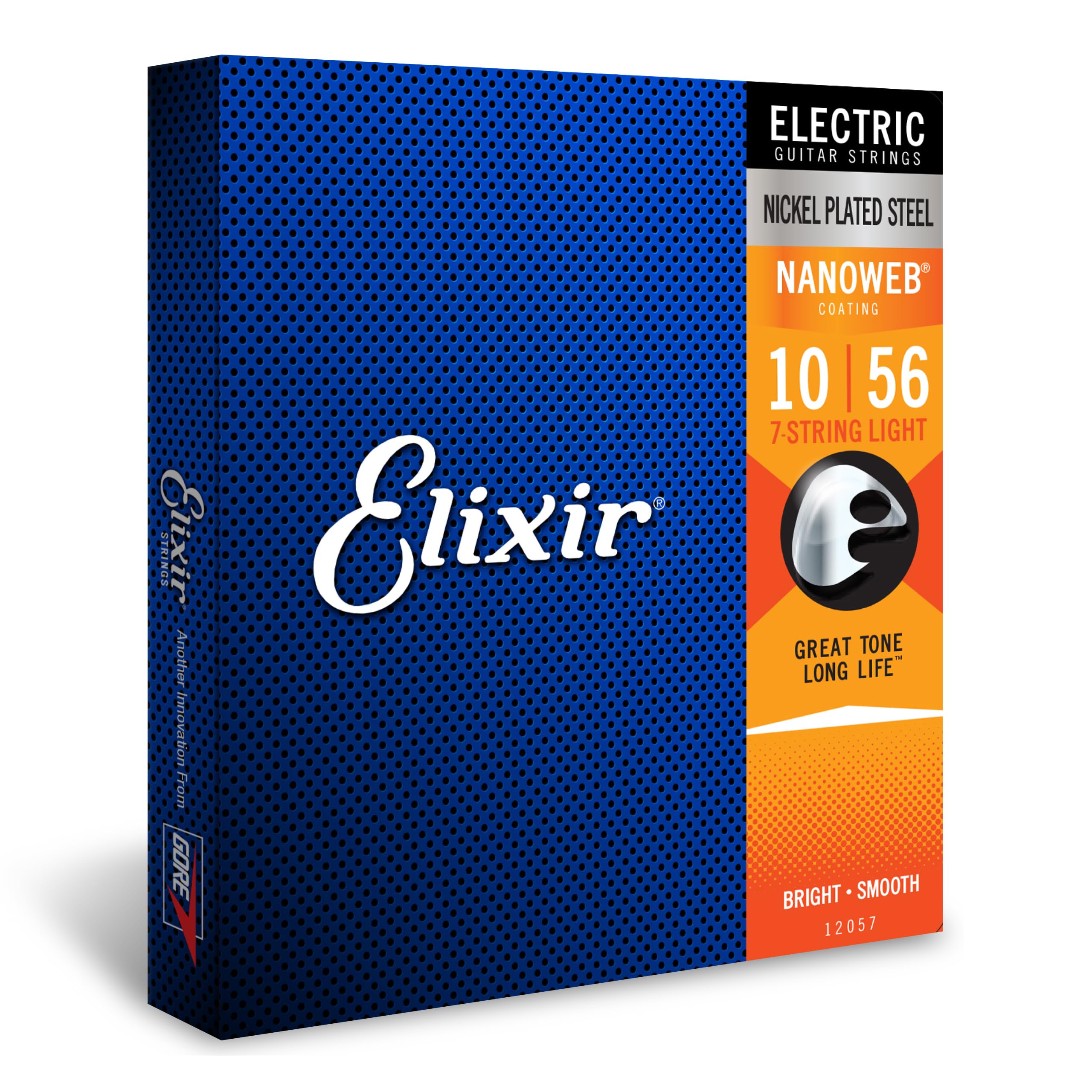 Elixir Strings   Nickel Plated Steel Electric Guitar Strings With Nanoweb Coating   Elixir Electric Guitar Strings   7 String Li