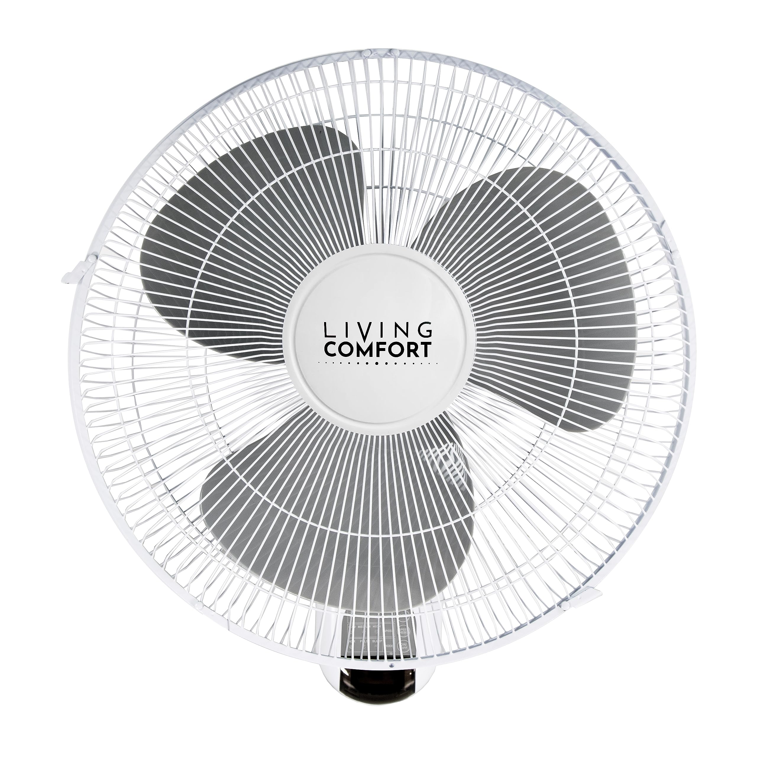 Comfort Zone Living Comfort Smart Wifi Wall Mount Fan With Timer And Adjustable Tilt, 16 Inch, 3 Speed, Sleep Mode, All Metal Gr