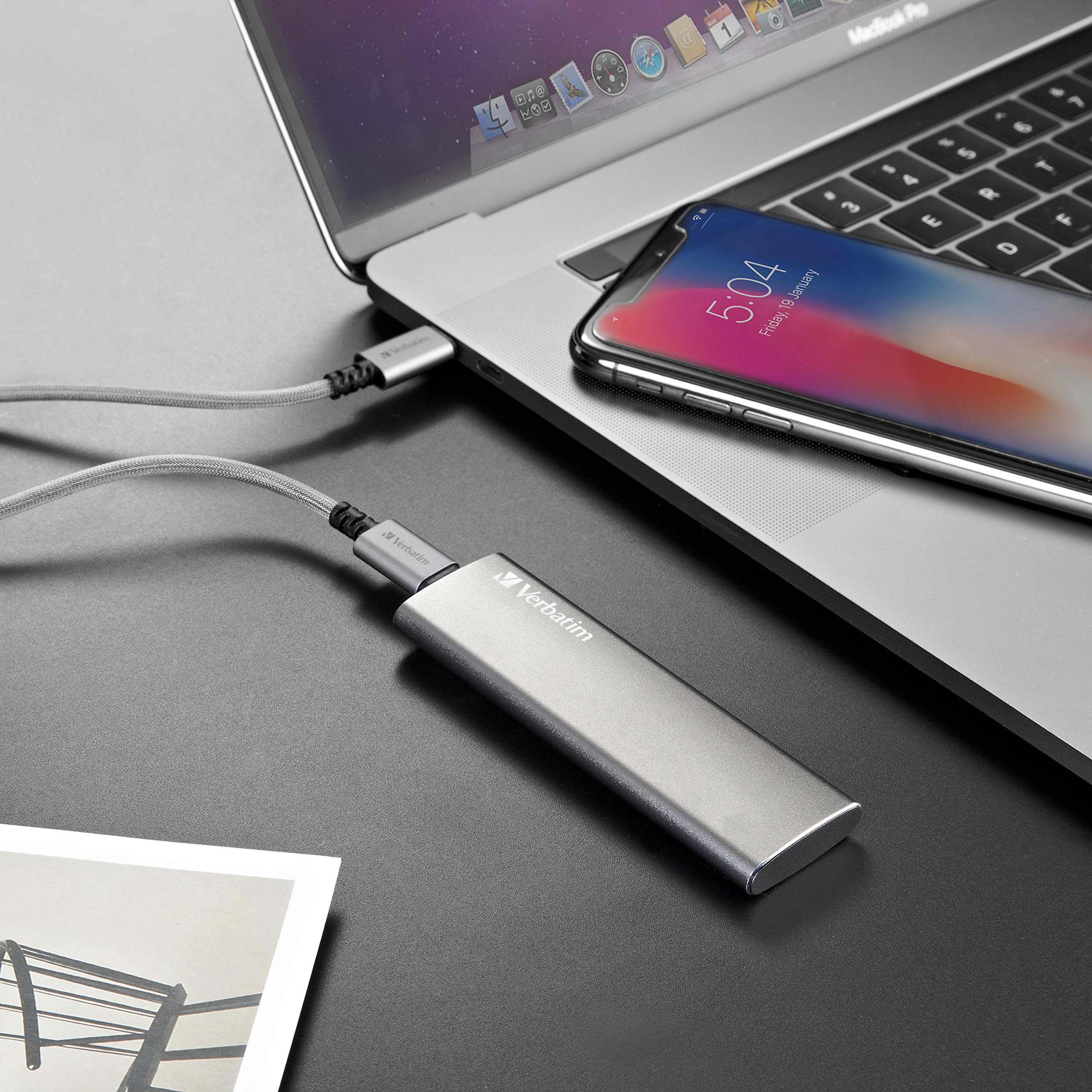 Verbatim 480Gb Vx500 External Ssd, Usb 3.1 Gen 2 - Graphite (47443)