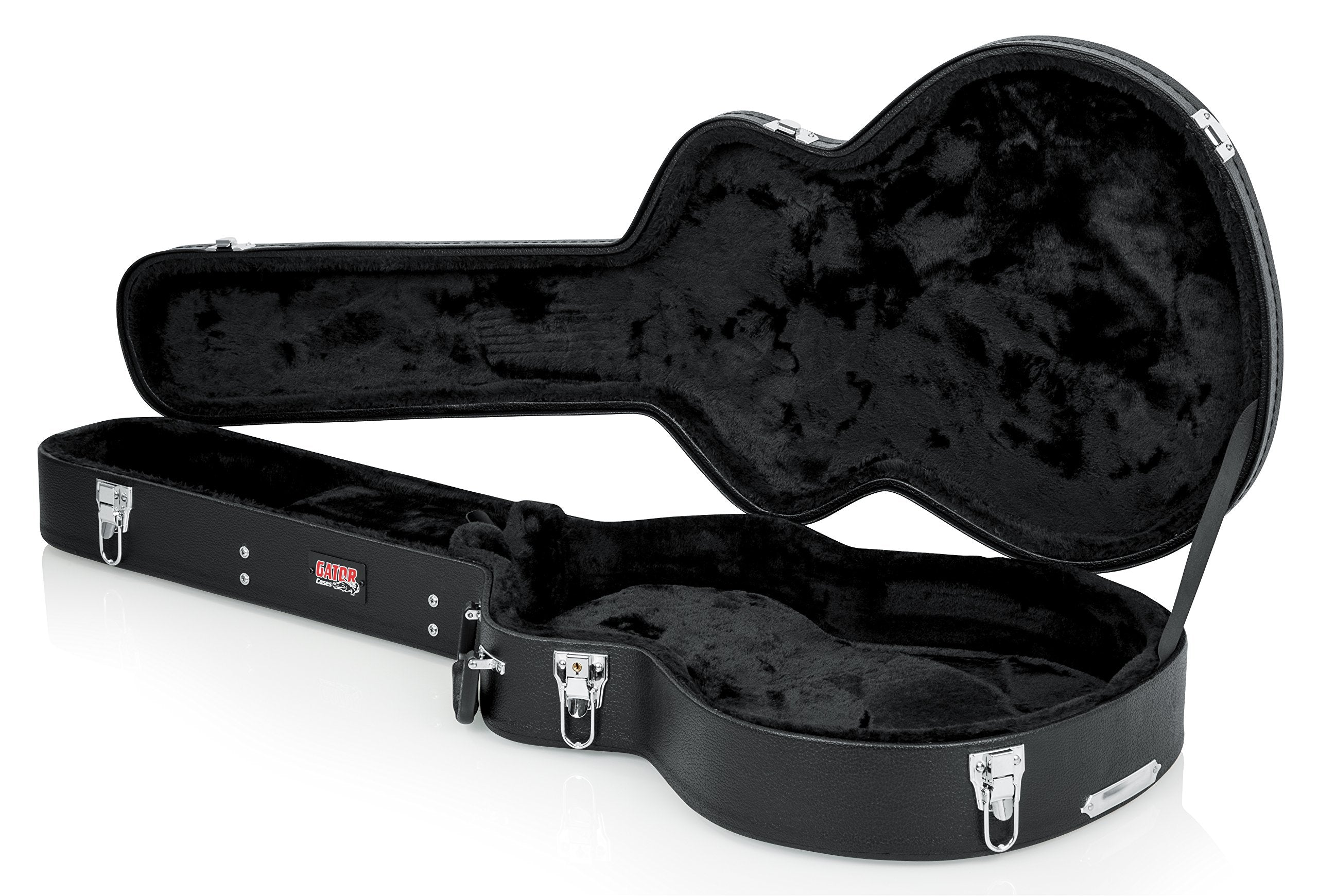 Gator Cases Hard Shell Wood Case For Semi Hollow Guitars; Fits Gibson 335 (Gwe 335),Black