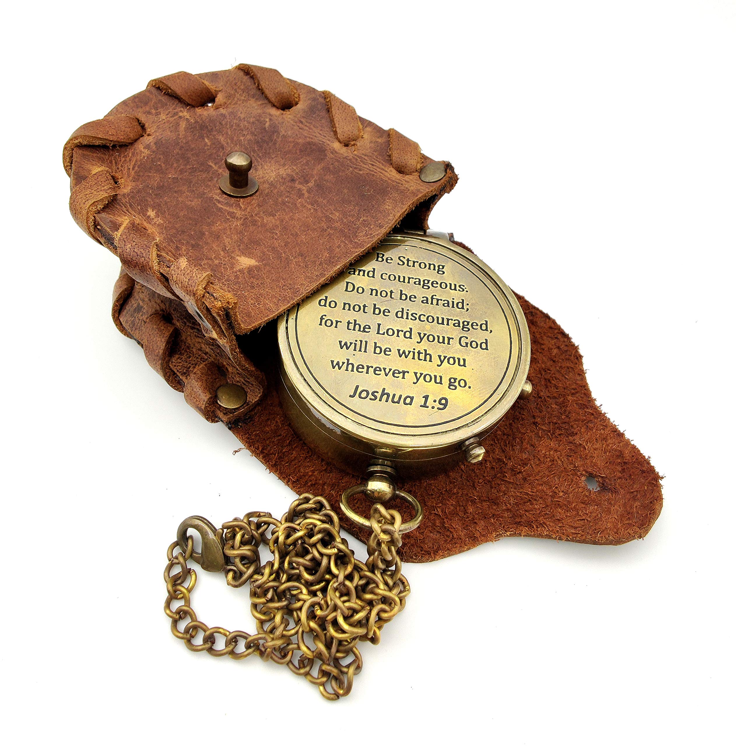 Be Strong And Courageous Engraved Compass, Best Easter, Birthday Gifts, Graduation Gifts, Wedding Gifts, Joshua 1:9 Compass Prov