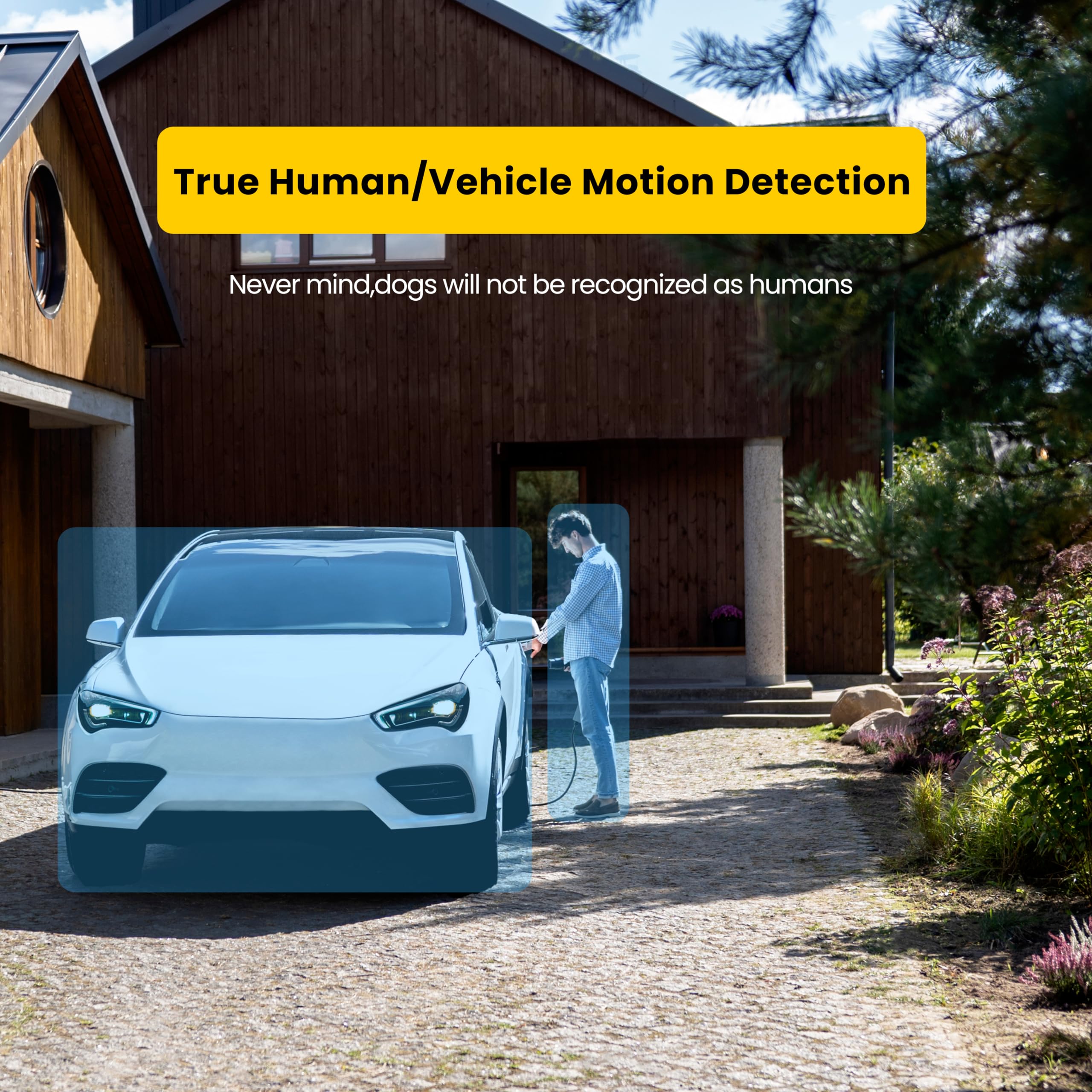 5Mp Security Camera System, Ai Human/Vehicle Detection, Color Night Vision, Wired 8Ch Nvr With 4Pcs Poe Ip Cameras, 24/7 Recordi