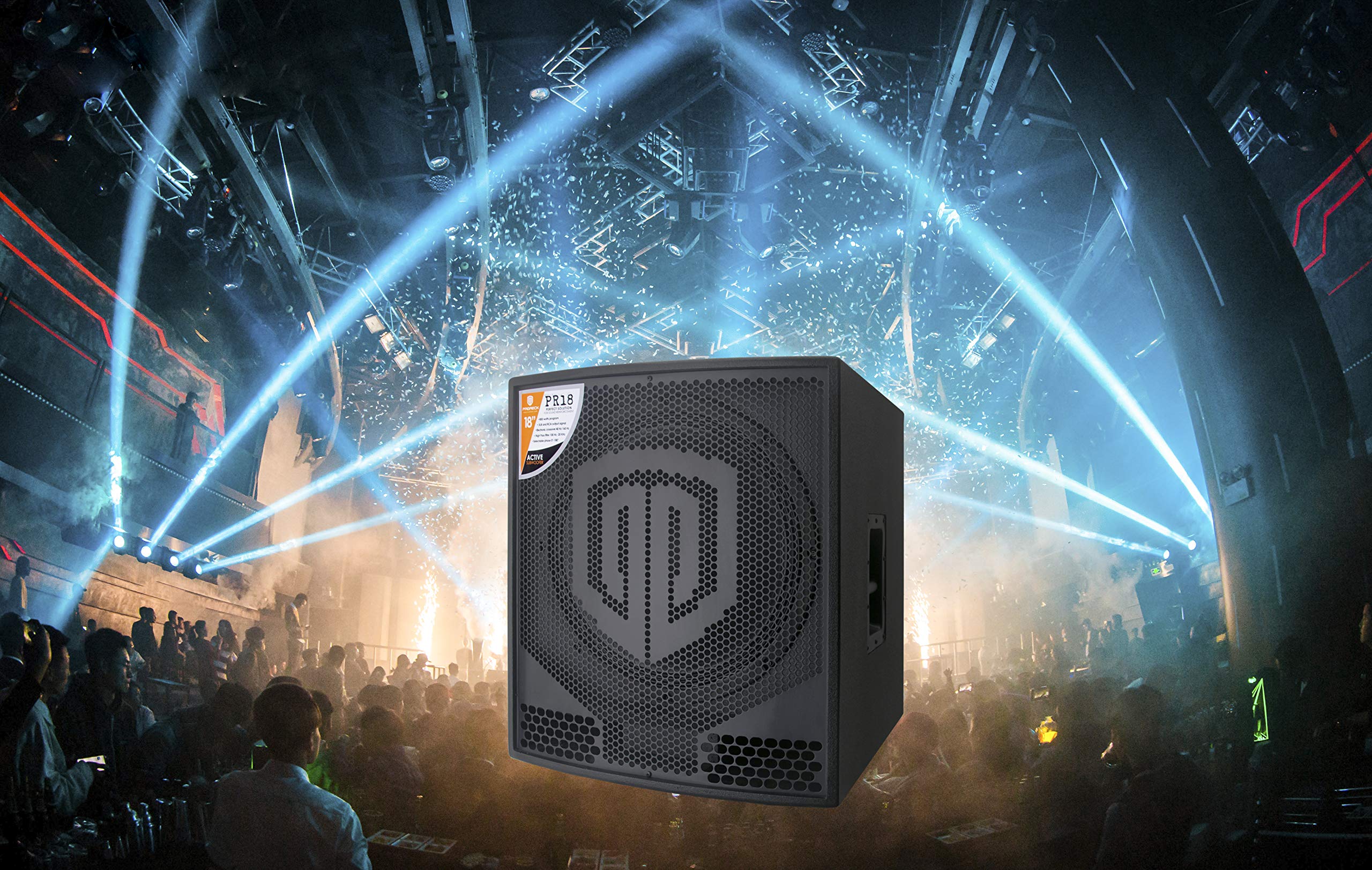 Proreck Pr18 18 Inch 2000W P.M.P.O Active Powered Pa Dj Subwoofer Cabinet (One Subwoofer)