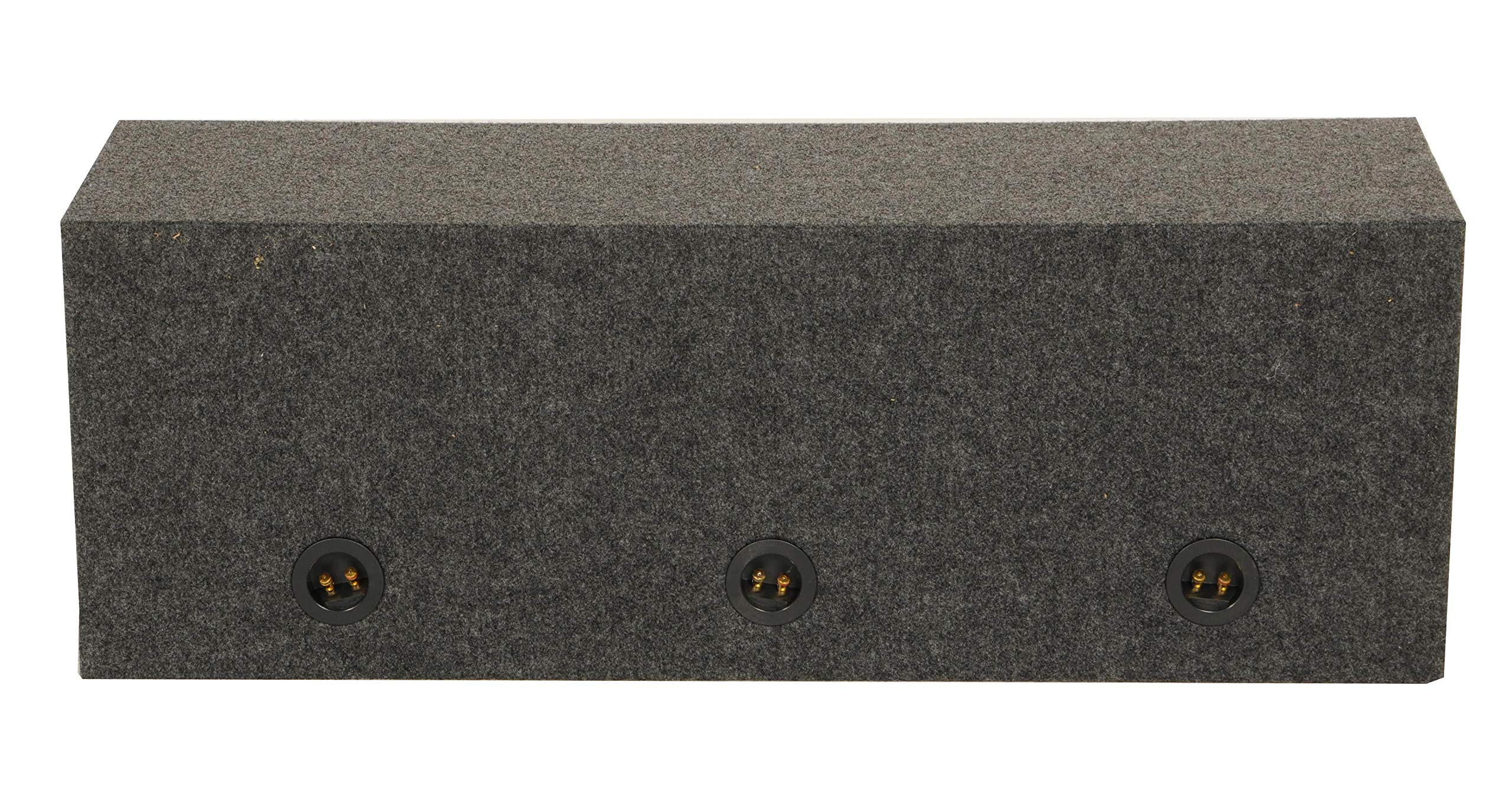 Q Power HD12 12" Sealed Triple Car Audio Subwoofer Enclosure MDF Grey