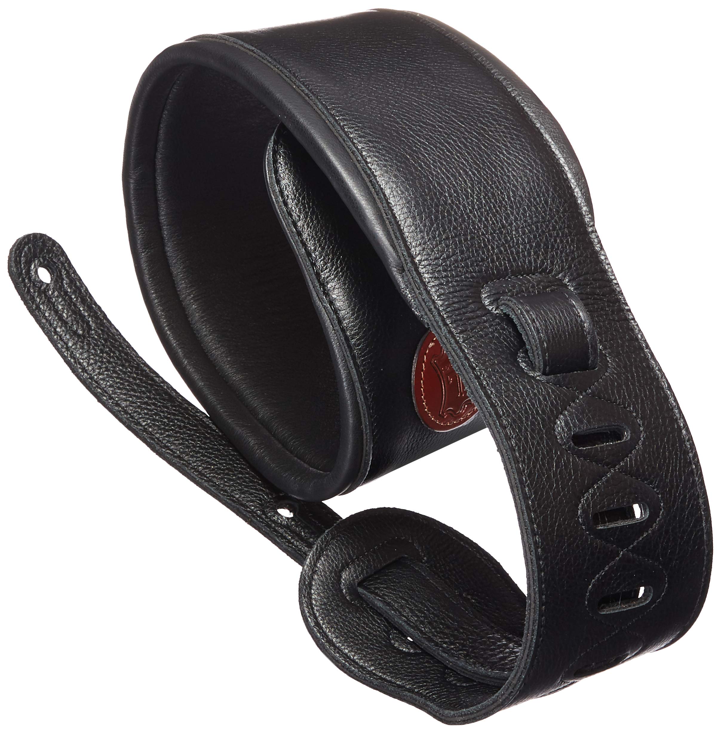 Levys Leathers Signature Suede Series 3 Suede Leather Guitar Strap, Black (MSS2SBLK)