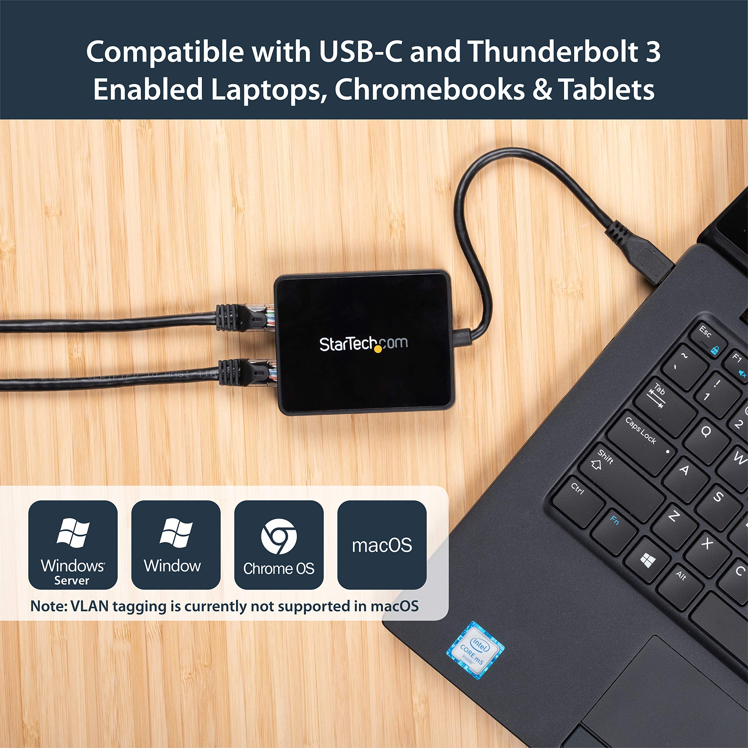 Startech.Com Usb C To Dual Gigabit Ethernet Adapter With Usb 3.0 (Type A) Port   Usb Type C Gigabit Network Adapter (Us1Gc301Au2