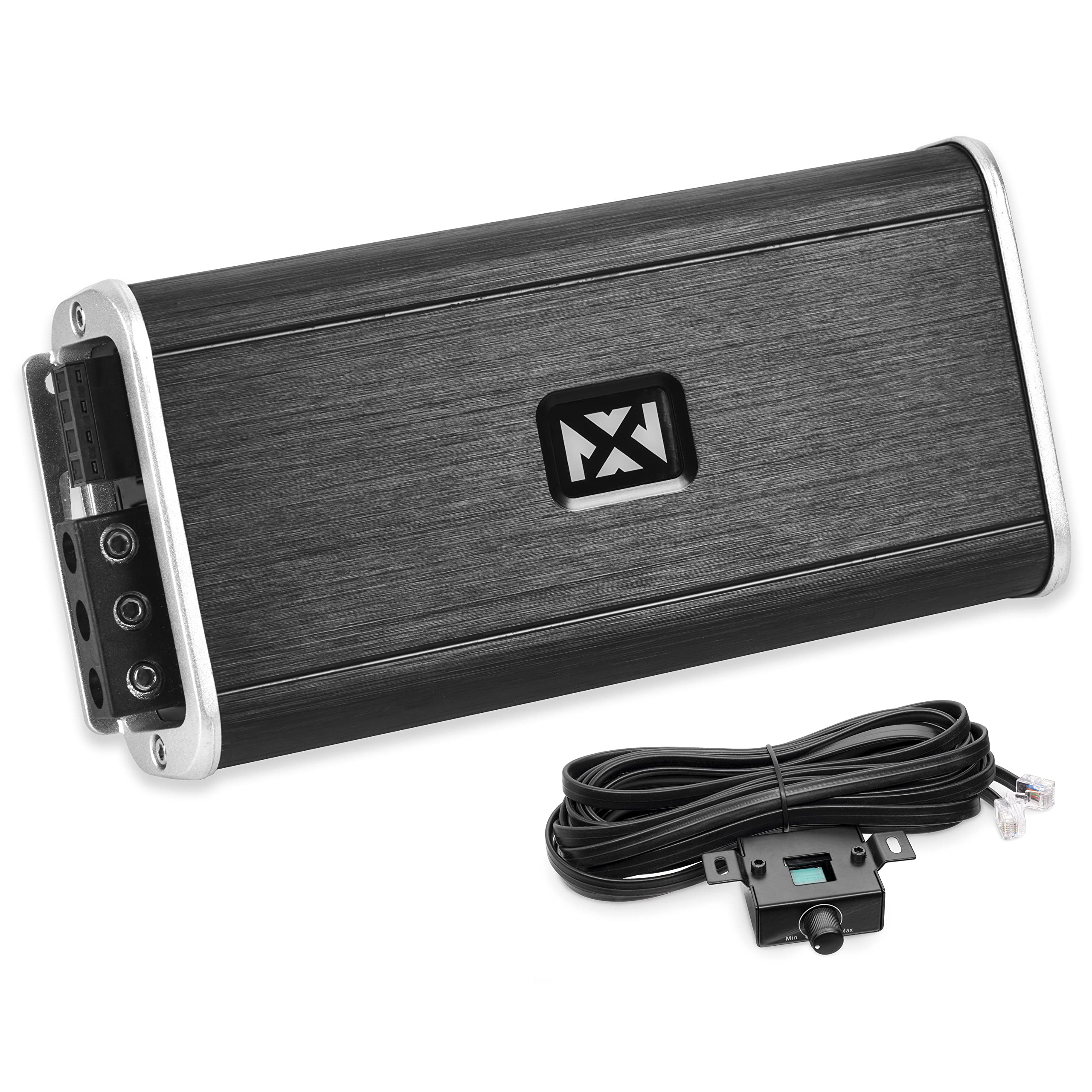 NVX VADM1 Monoblock 1Ch Class D Amplifier 1000W Max, 500W RMS High Power, 1/2/4ohm Stable, Low Pass XOver, Bass Boost, Remote