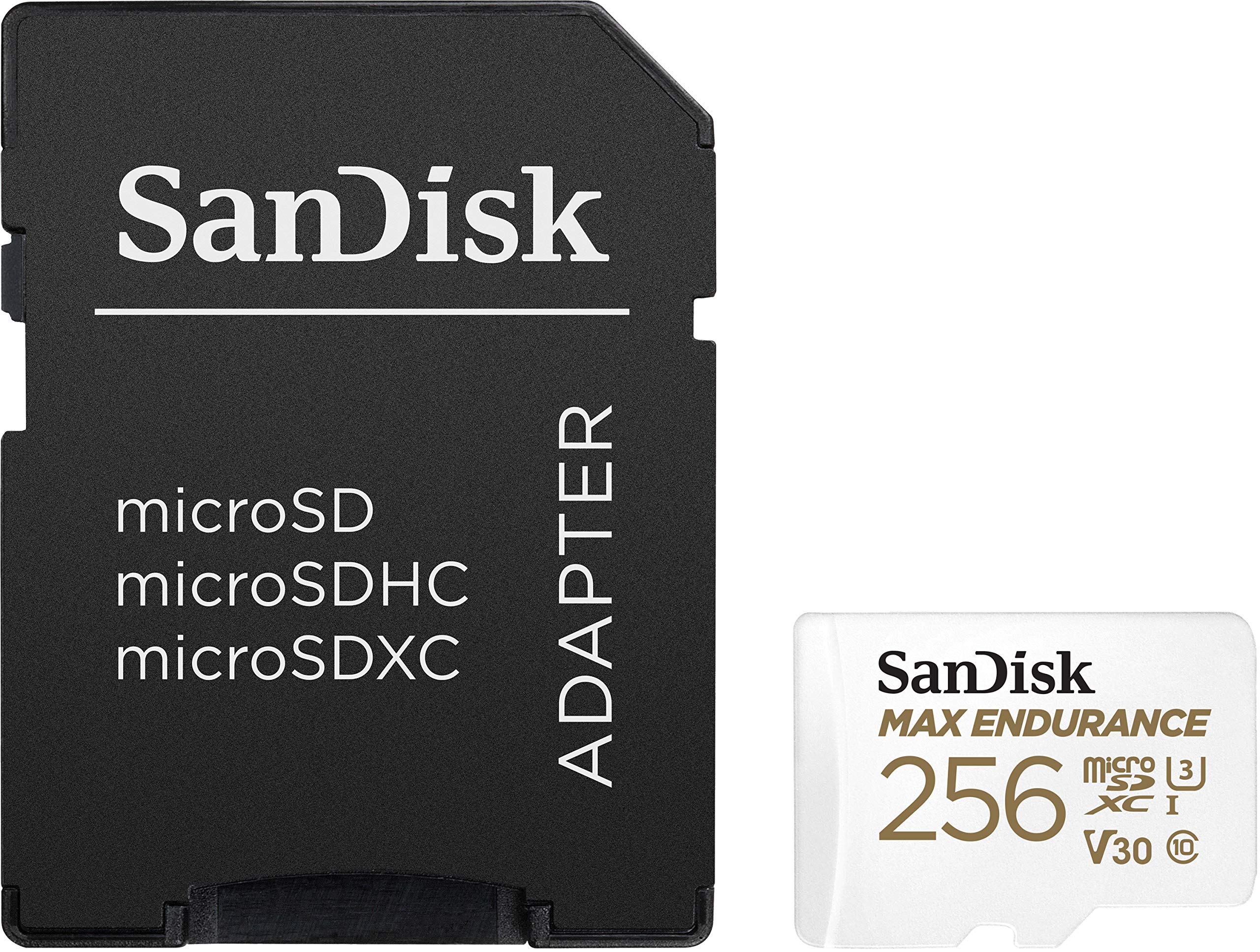 Sandisk 256Gb Max Endurance Microsdxc Card With Adapter For Home Security Cameras And Dash Cams - C10, U3, V30, 4K Uhd, Micro Sd