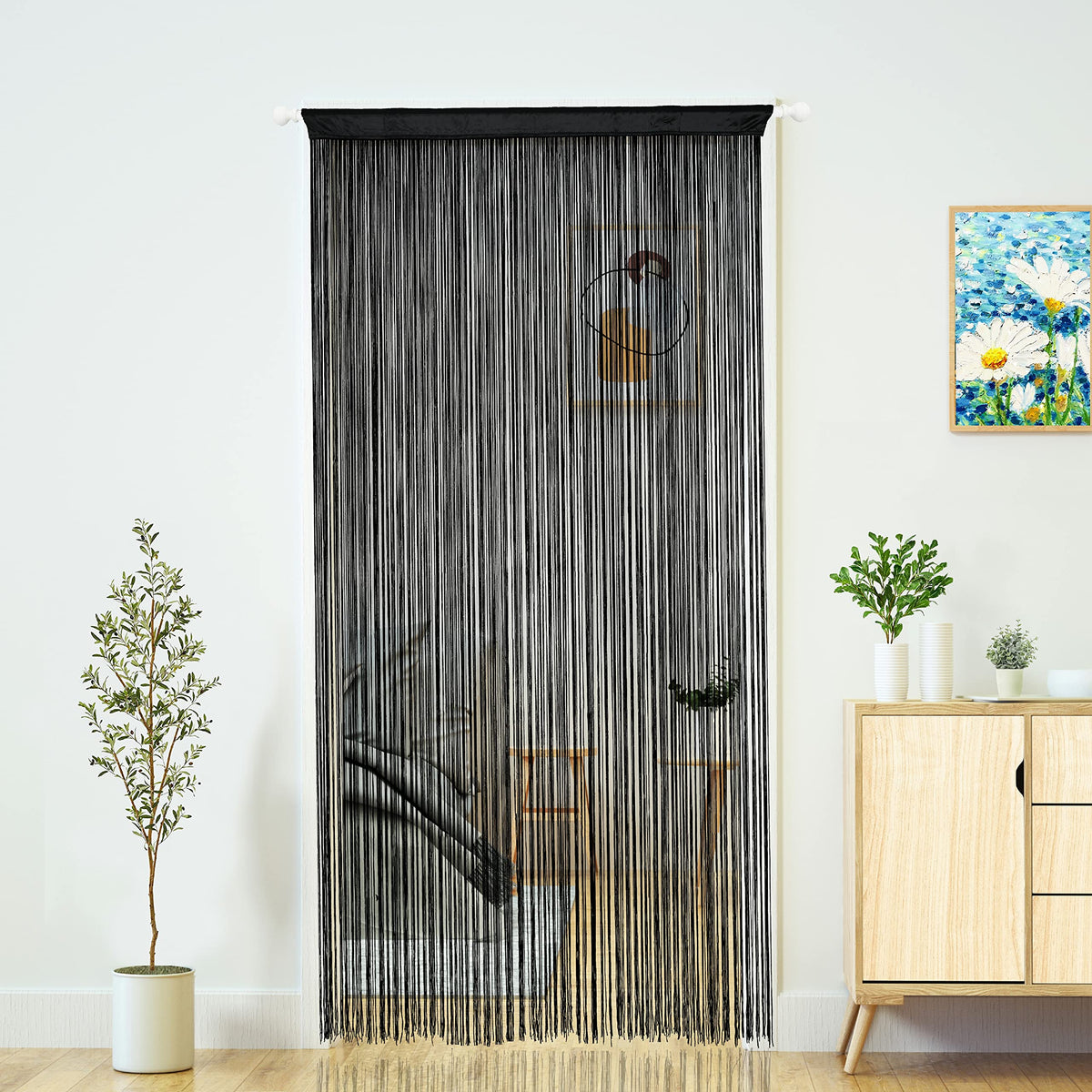 Doorway String Curtain Door Curtains,Boho Hippie Hanging Patio Tassels Screen Room Decor Bedroom Wall Window Closet Kitchen Livi
