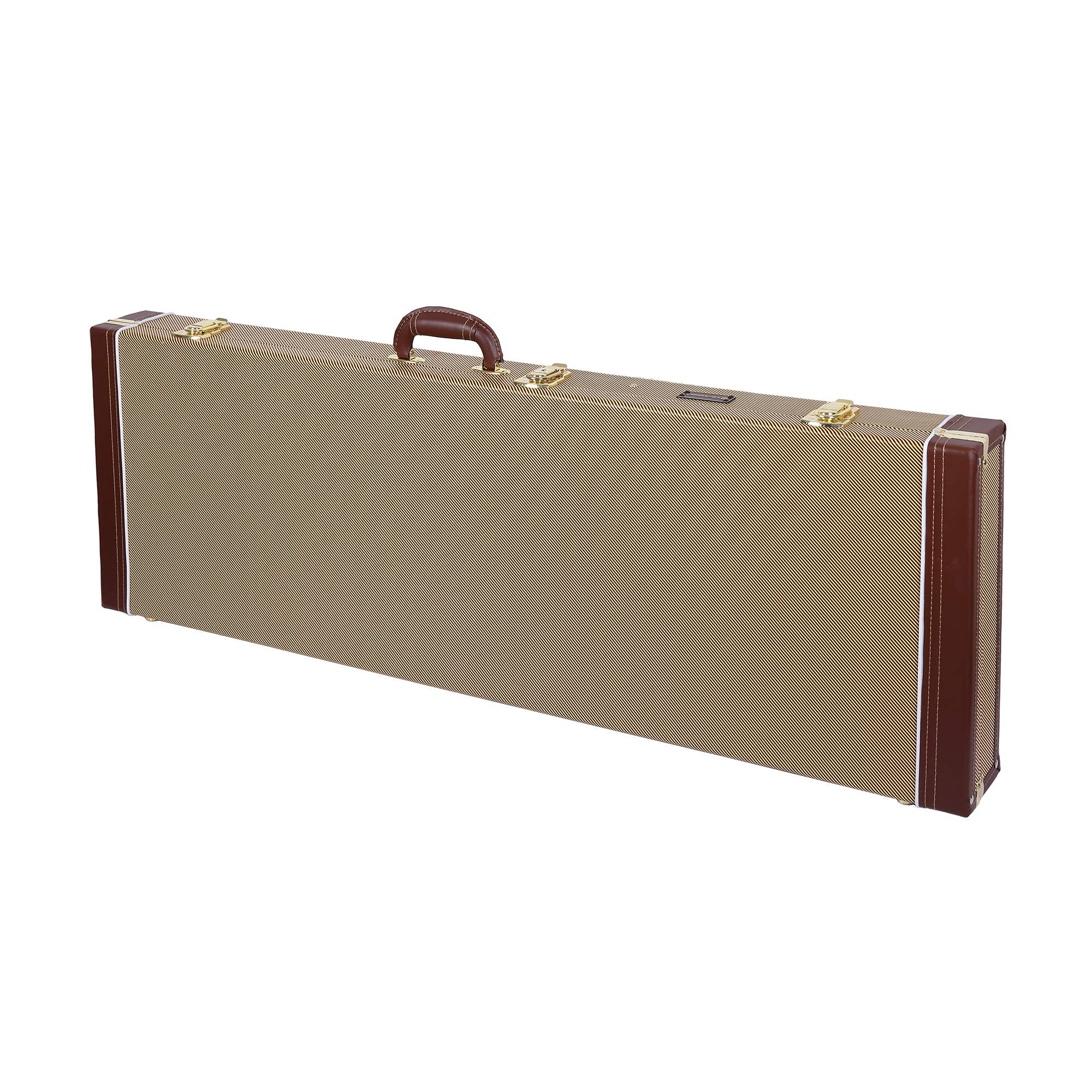 Crossrock Deluxe Hardshell Arch Top Wooden Case For Jazzmaster/Jaguar Style Electric Guitars, Tweed(Crw600Jmtw)