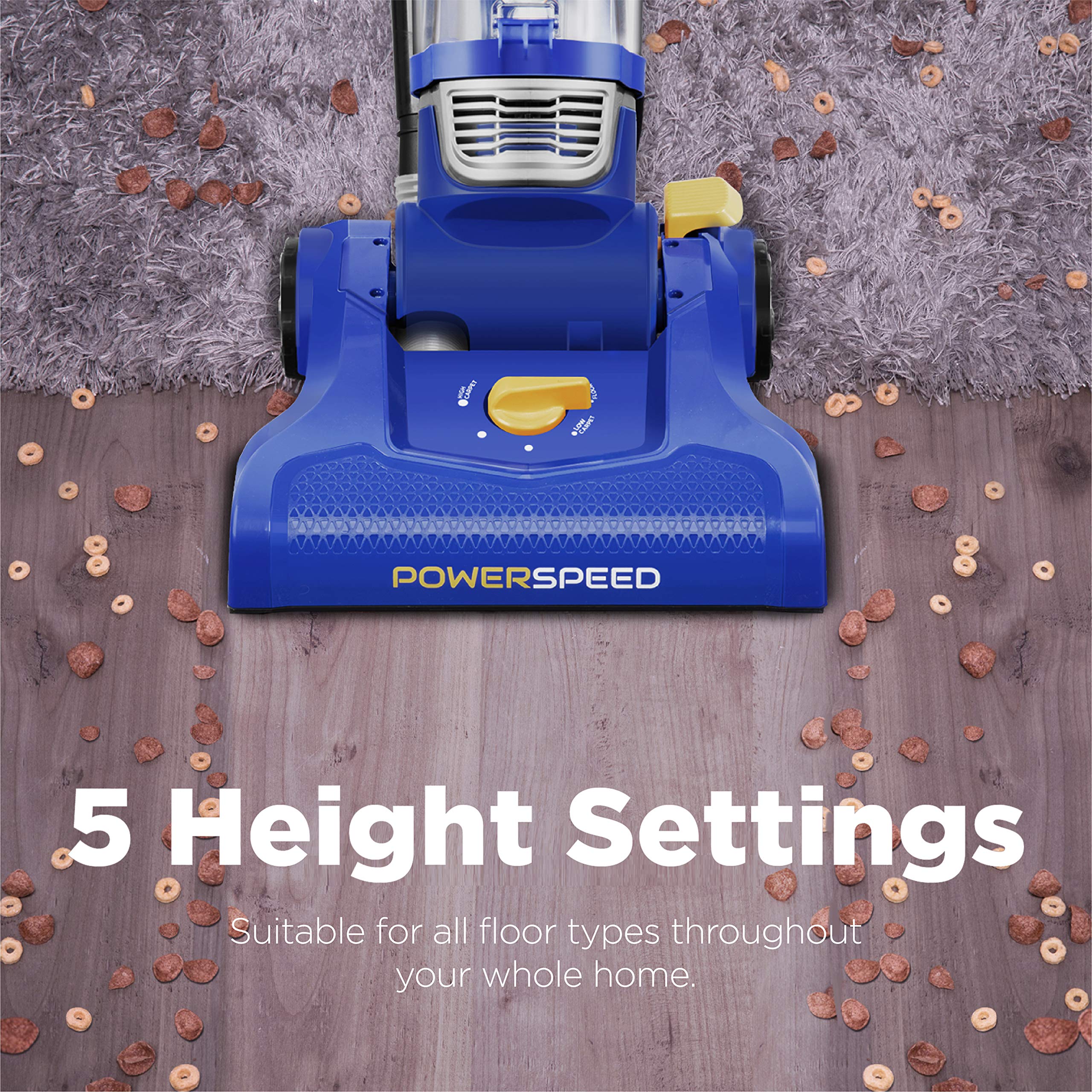 Eureka Neu182A Powerspeed Bagless Upright Vacuum Cleaner, Lite, Blue