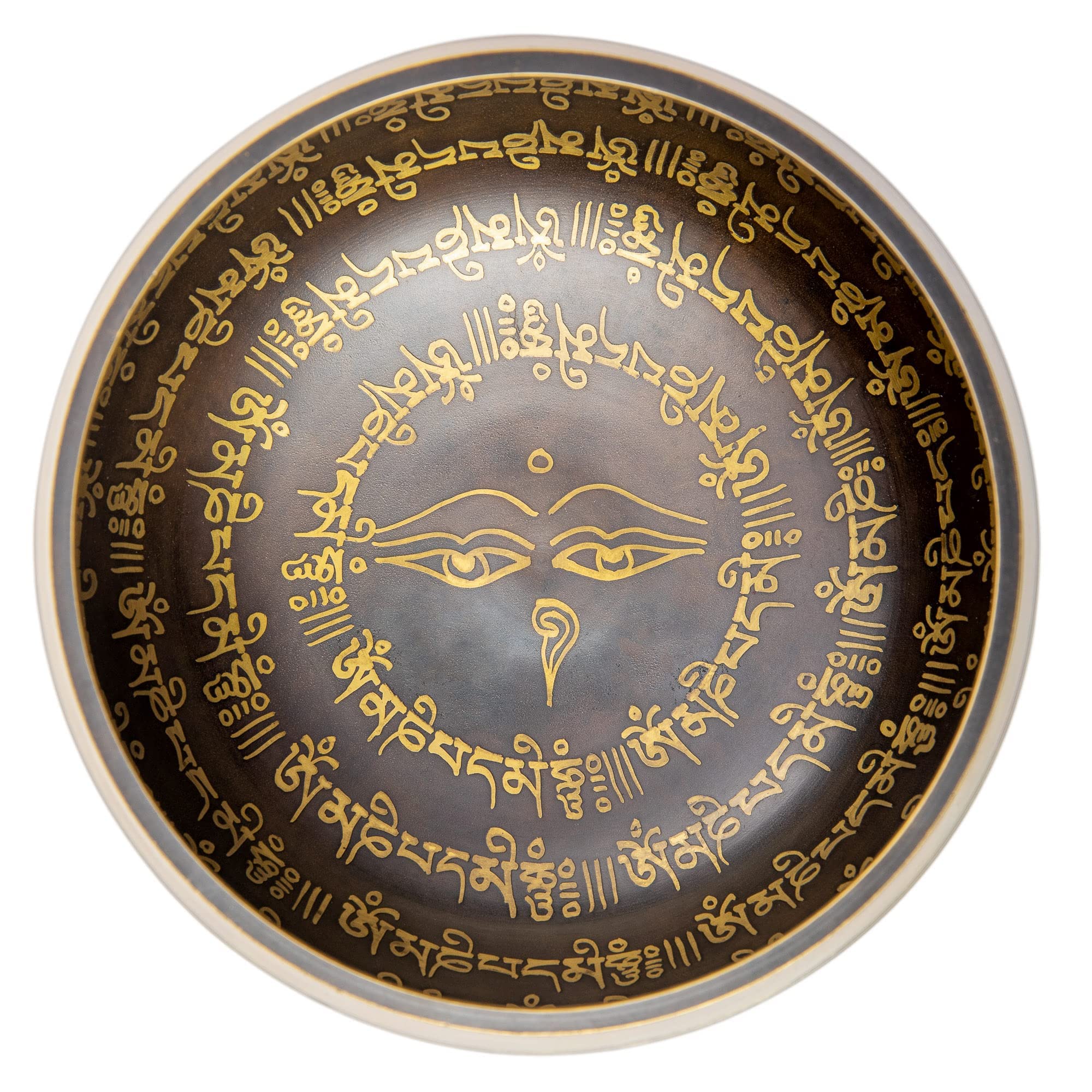 Tibetan Singing Bowl Set   4'' Easy To Play Authentic Handmade For Meditation Sound 7 Chakra Healing By Himalayan Bazaar (Black