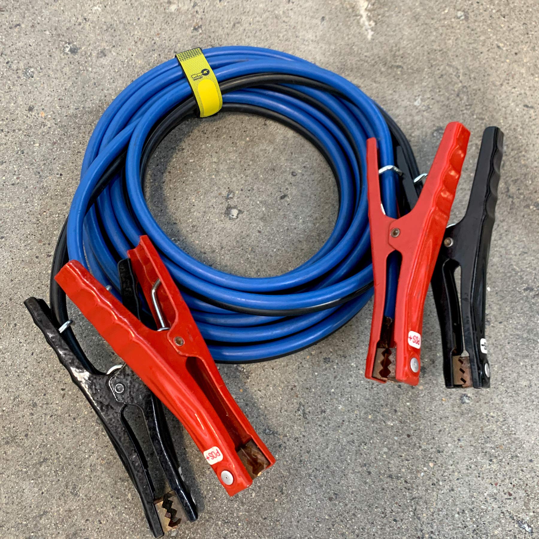 Wrap It Storage Hook And Loop Cinch Straps 12'' 16 Pack (Yellow/Black) With Write On Label For Easy Cord Identification And Cabl