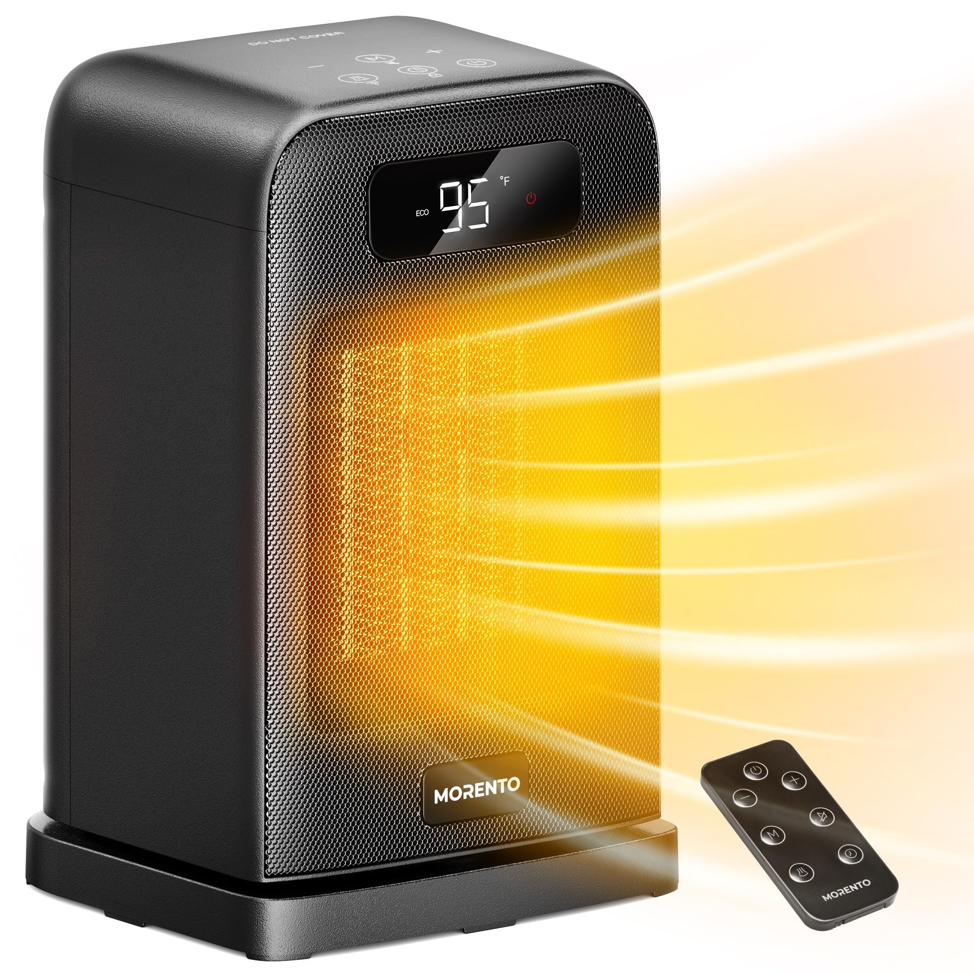 Morento Space Heaters For Indoor Use, 1500W Electric Heater, Desk Heater With Heating And Fan Modes In Office With Thermostat, S