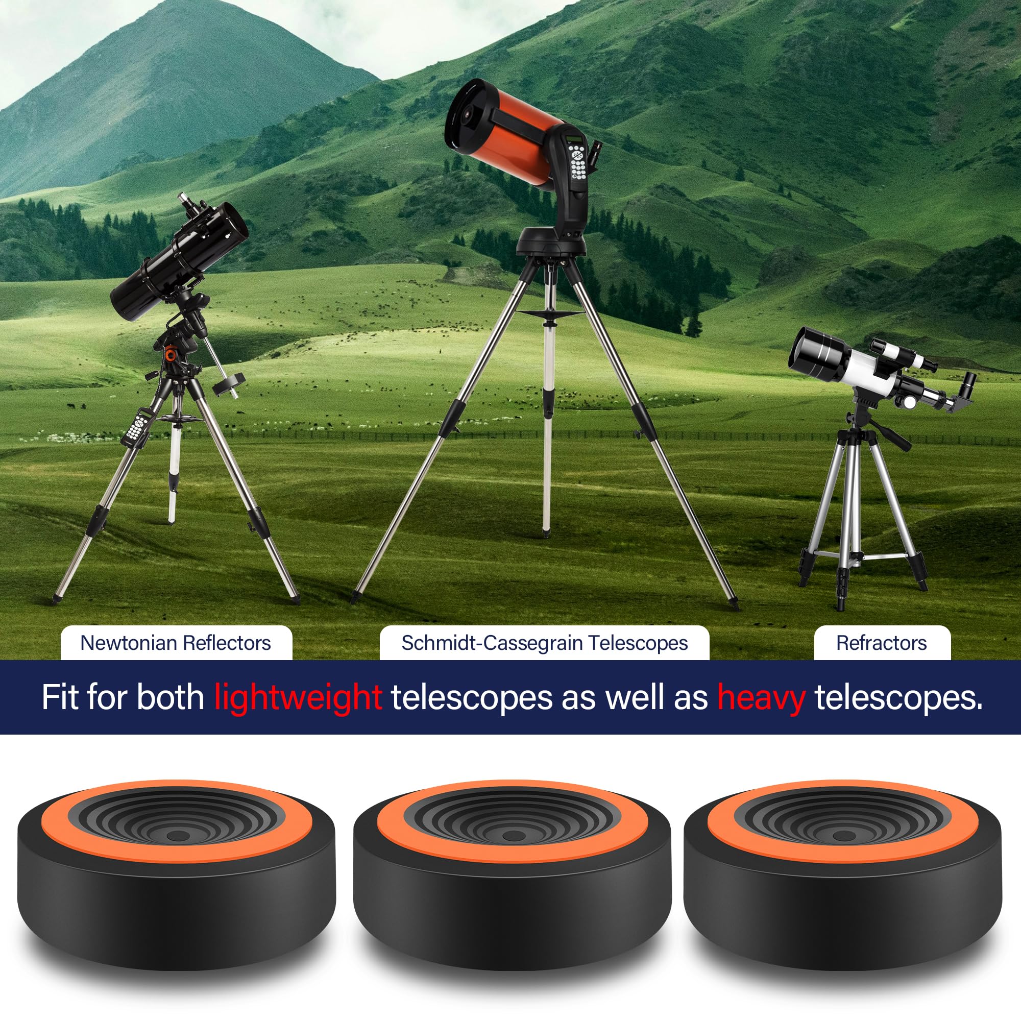Astromania Anti Vibration Suppression Pads Telescope Mounts   For Vibration Free Observing