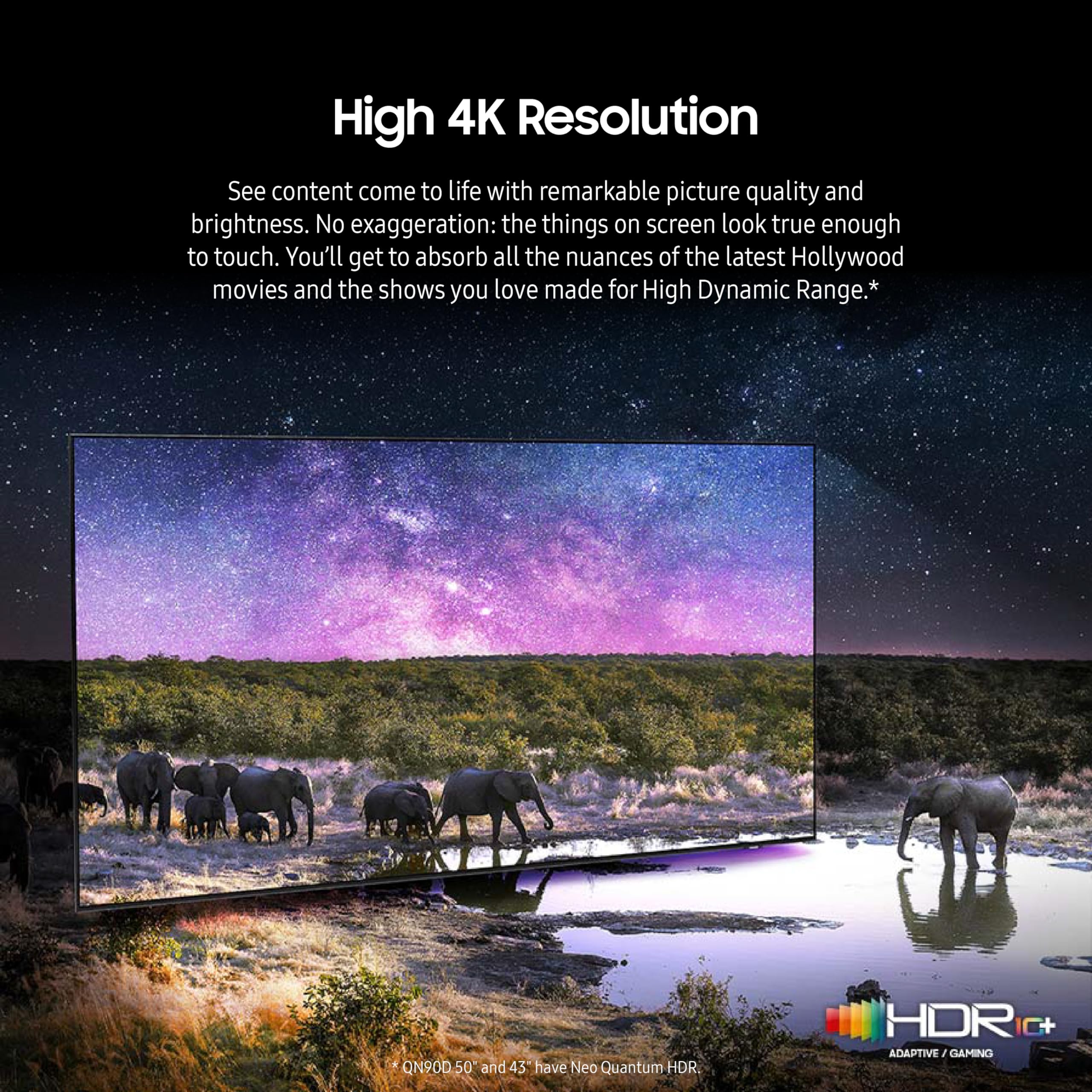 Samsung 50 Inch Class Qled 4K Qn90D Series Neo Quantum Hdr Smart Tv W/Dolby Atmos, Object Tracking Sound Lite, Motion Xcelerator