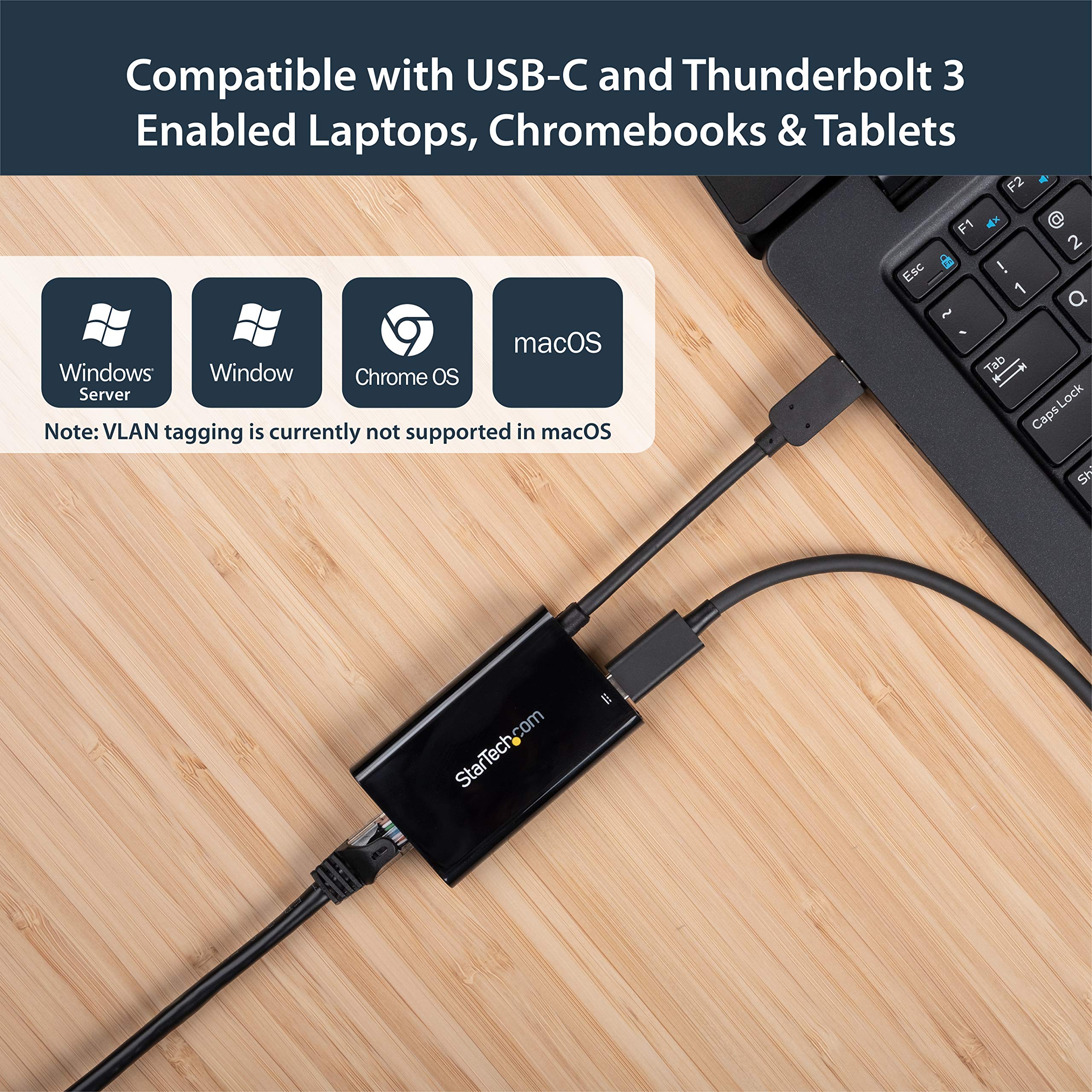 Startech.Com Usb C To Gigabit Ethernet Adapter/Converter W/Pd 2.0 - 1Gbps Usb 3.1 Type C To Rj45/Lan Network W/Power Delivery Pa