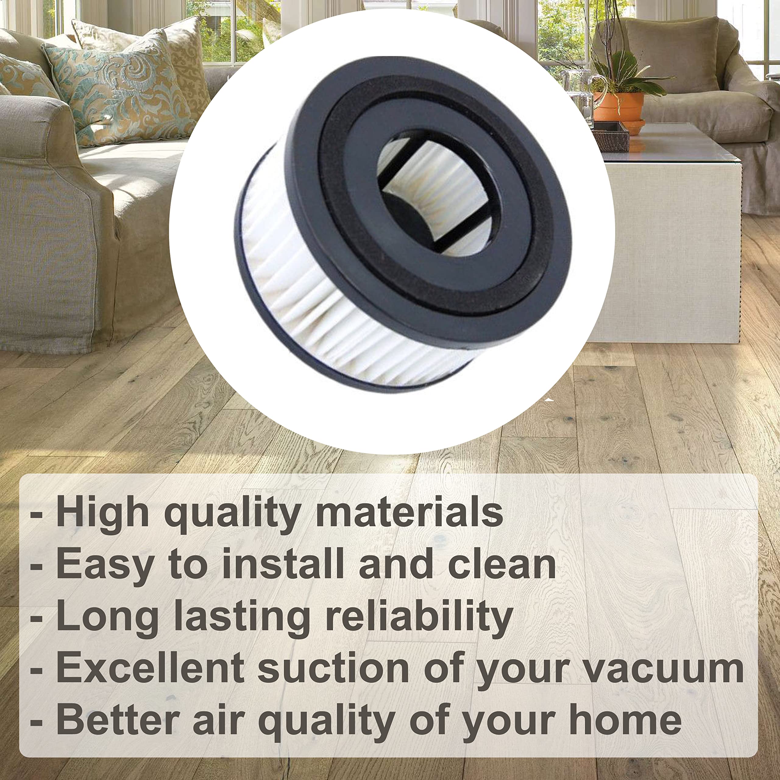 Hqrp Filter Compatible With Dirt Devil M084500V M084501 M084501V M084505 M084506 M084507 M084510 Ud40030 Ud40035 Ud40045 Ud40050