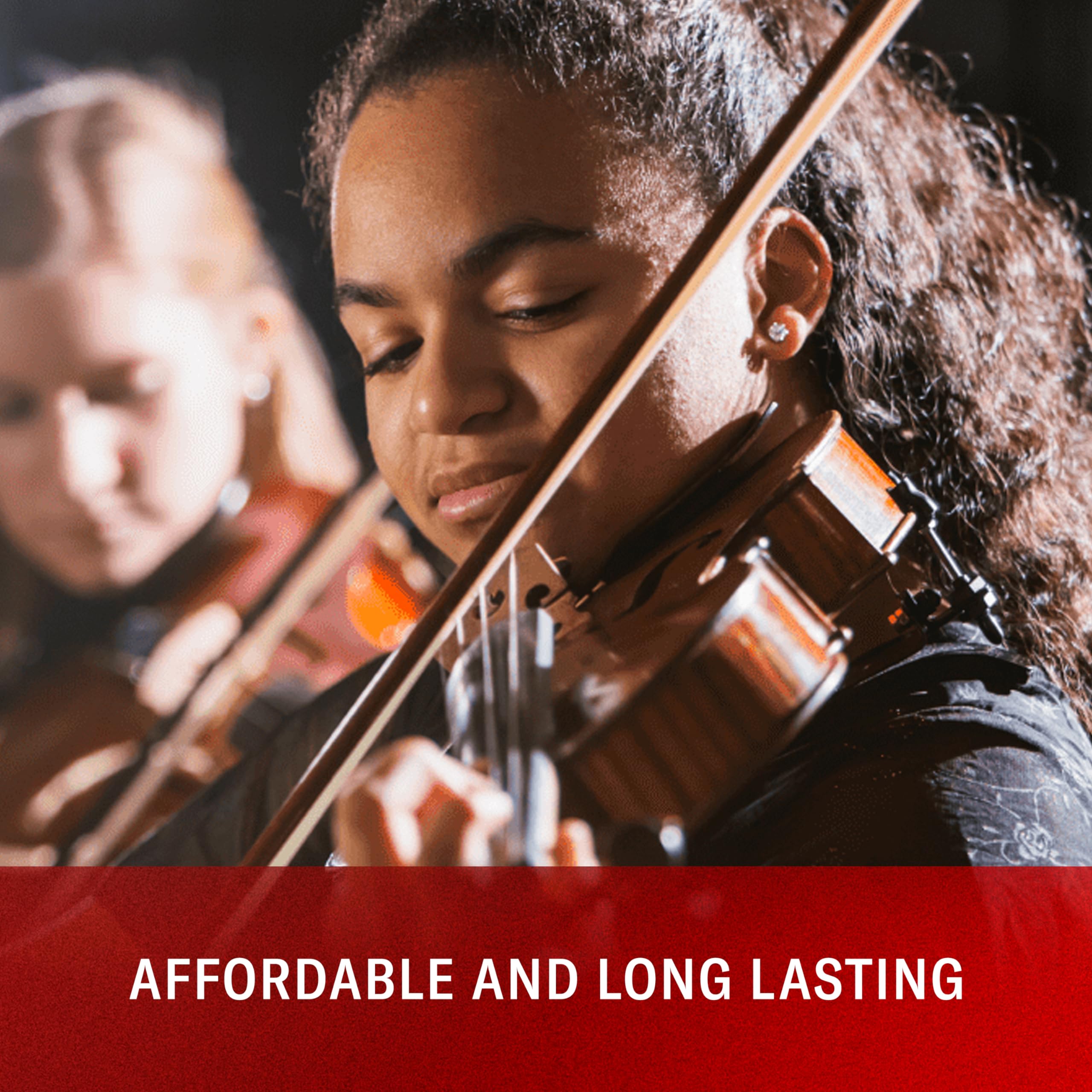 D'Addario Prelude Violin String Set, 3/4 Scale, Medium Tension   J810 3/4M   Solid Steel Core, Warm Tone, Economical And Durable