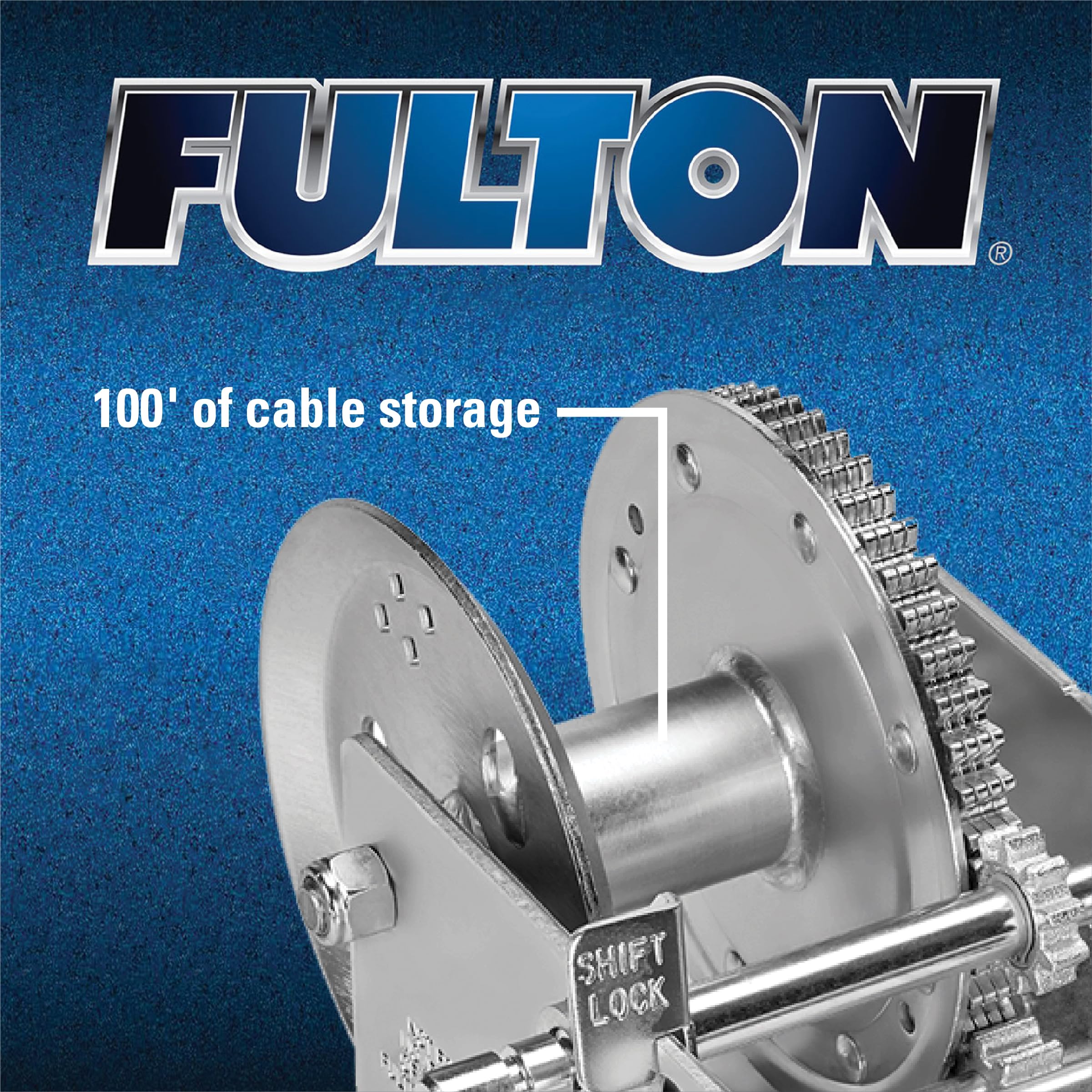 Fulton 142420 Trailer Winch, Two-Speed, 3,200 Lbs. Capacity, No Strap, 10 Inch Handle, Silver,WBHDWB06XT8P6H6