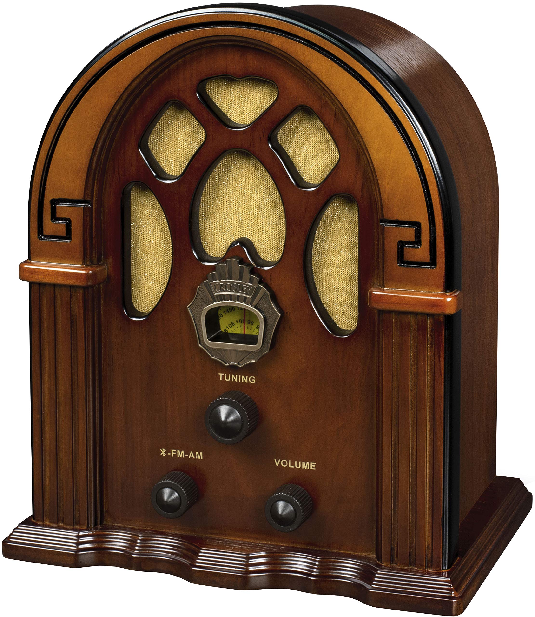 Crosley Cr31D Wa Companion Retro Am/Fm Tabletop Radio With Bluetooth Receiver, Walnut