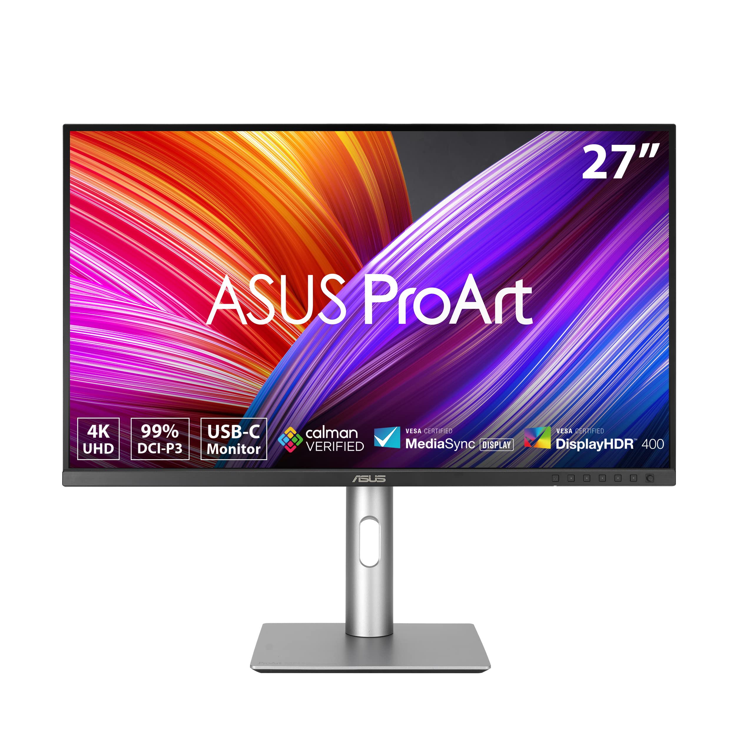 ASUS ProArt Display 27    4K HDR Professional Monitor (PA279CRV) - IPS, UHD (3840 x 2160), 99% DCI-P3/Adobe RGB, ?E < 2, Calman 