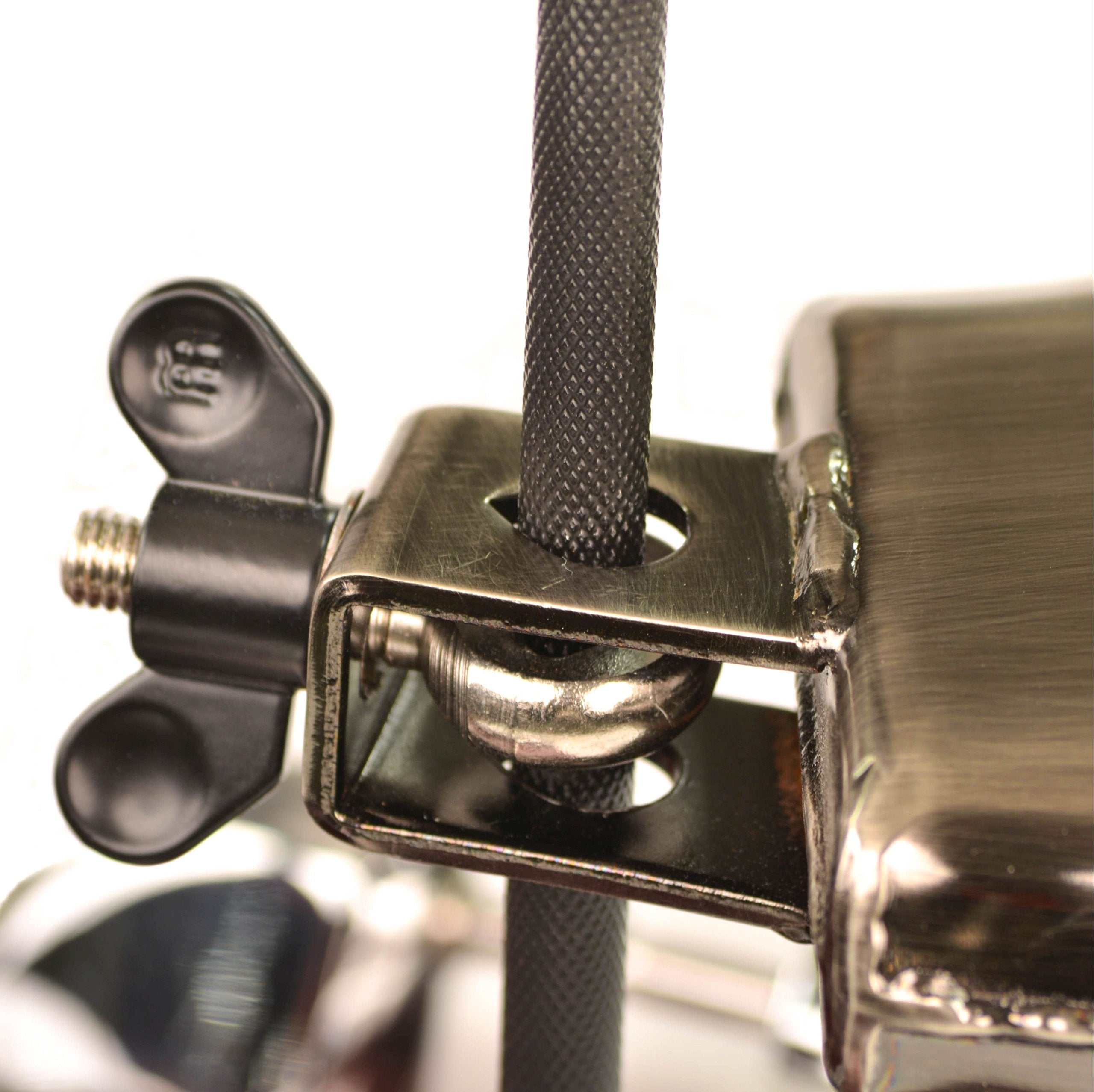 Meinl Percussion Mc Stbd Standard Bass Drum Cowbell Mounting Bracket With 6' Steel Arm And Padded Foam Clamp, Black Powder Coated