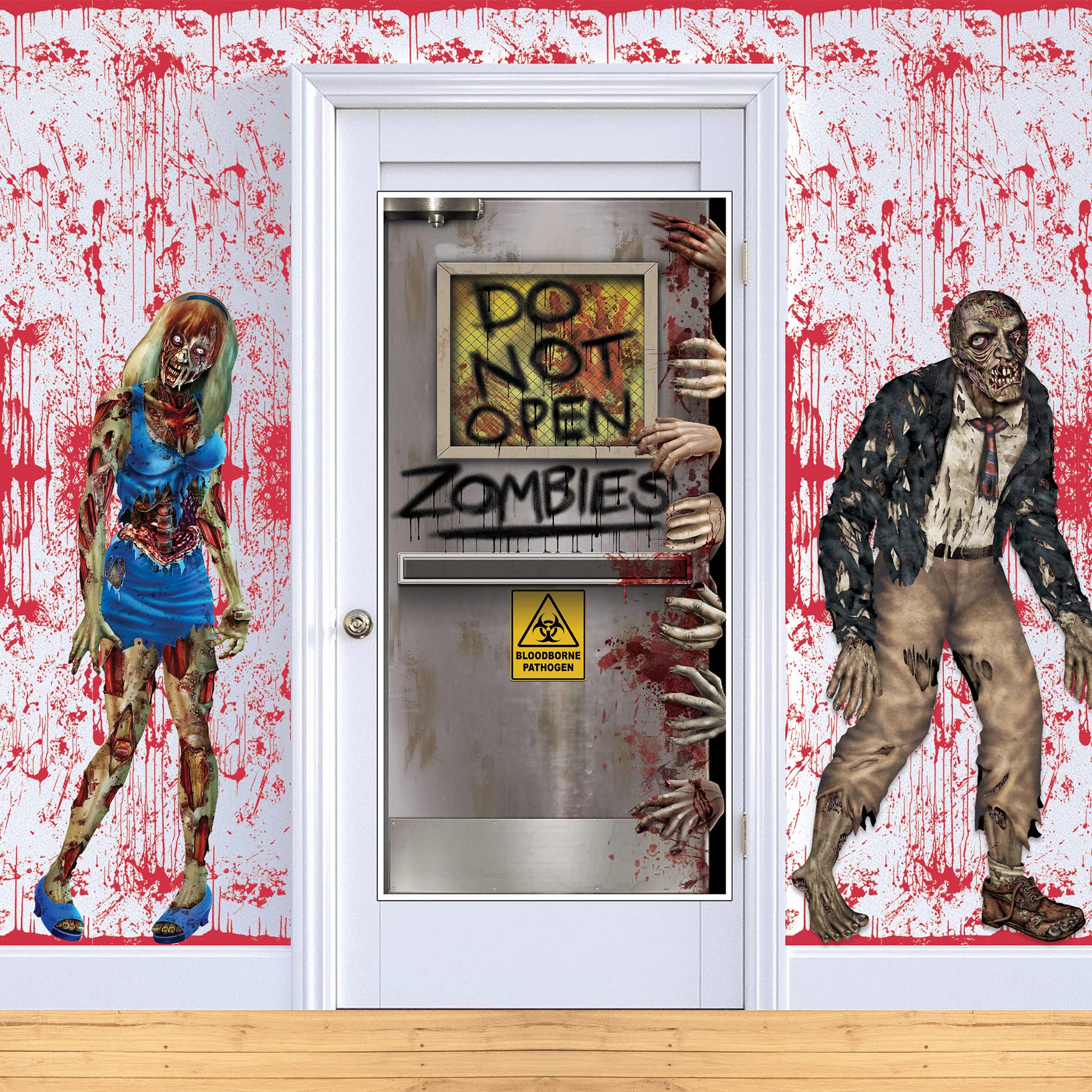 Beistle Bloody Wall Backdrop, 4 Feet By 30 Feet