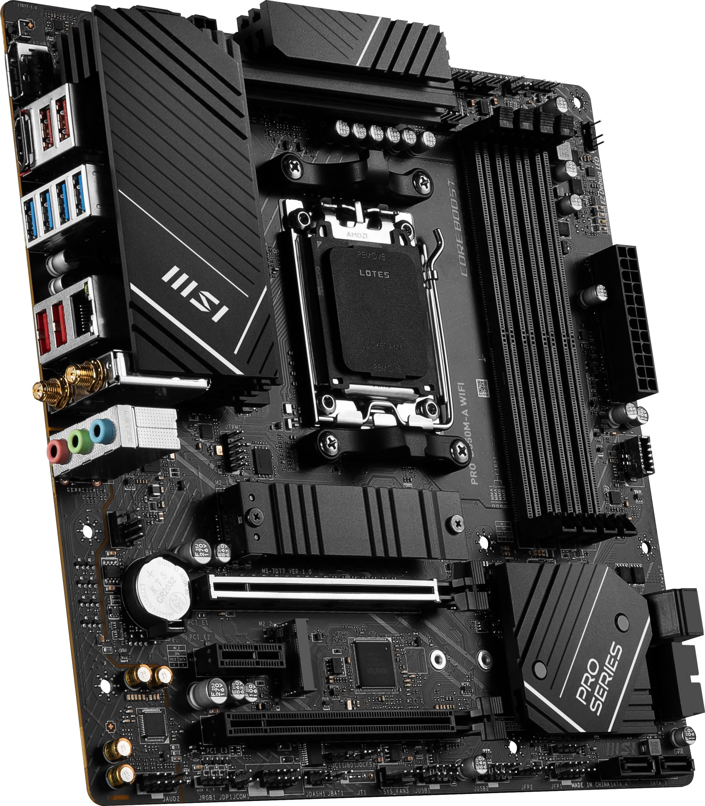 Msi Pro B650M A Wifi Proseries Motherboard (Amd Am5 Matx Ddr5 Pcie 4.0 M.2 Sata 6Gbs Usb 3.2 Gen 2 Hdmidp Wi Fi 6E Amd Ryzen 700