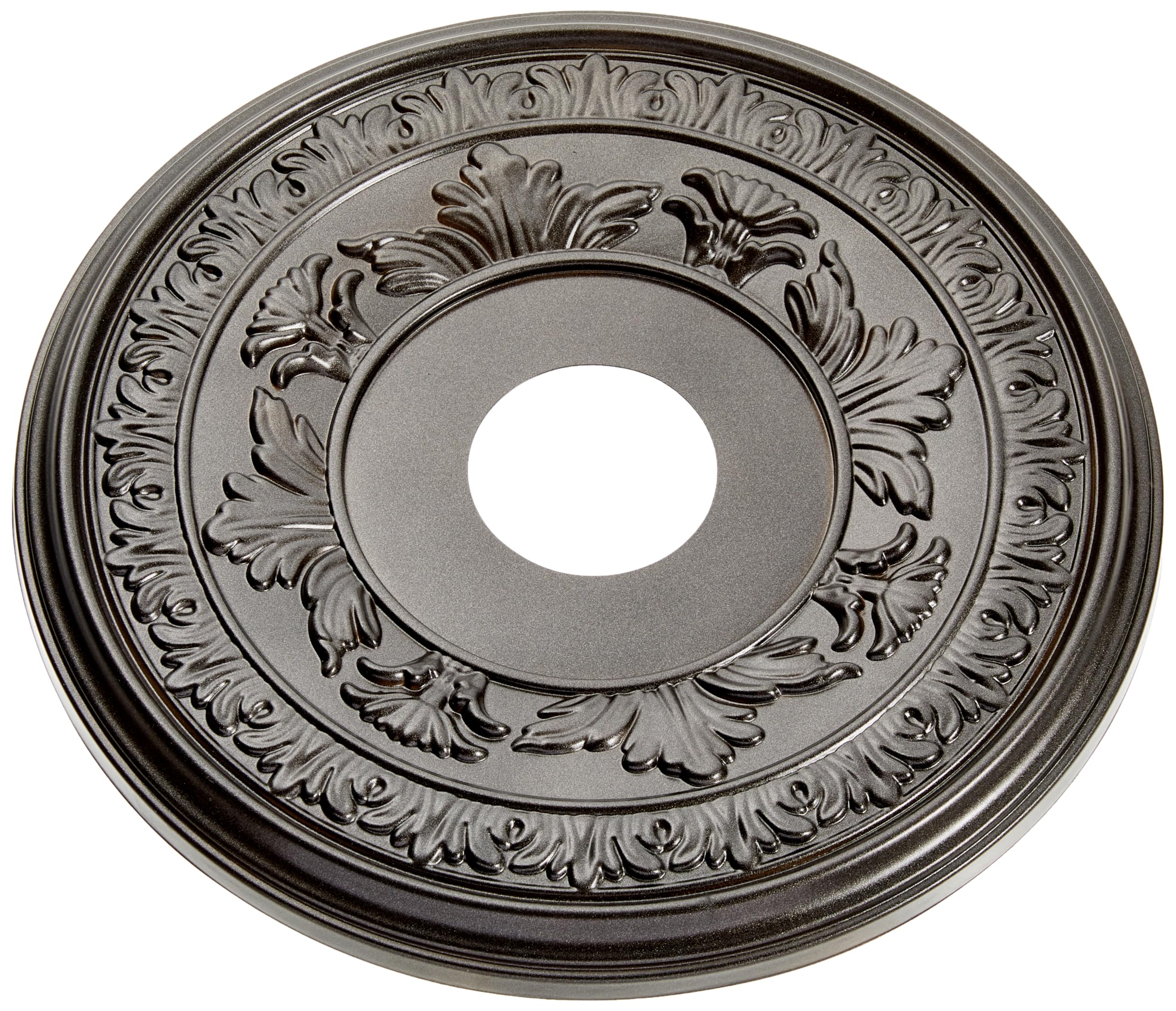 16Od X 3 1/2Id X 1P Baltimore Thermoformed Pvc Ceiling Medallion (Fits Canopies Up To 6 1/2), Metallic Black Night
