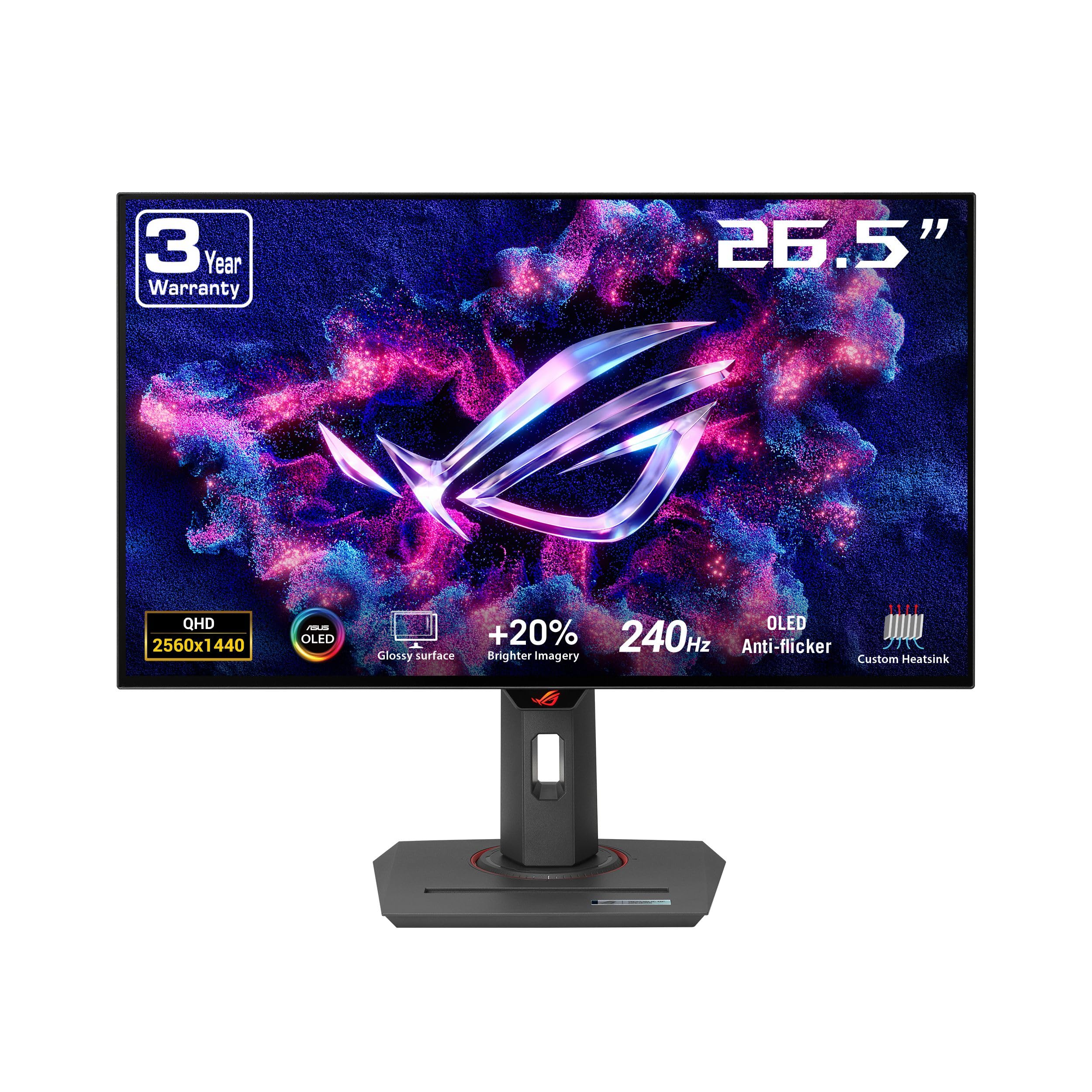 Asus Rog Strix 27    1440P Oled Gaming Monitor (Xg27Aqdmg)   Qhd, Glossy Oled, 240Hz, 0.03Ms, Custom Heatsink, Anti Flicker,Unif